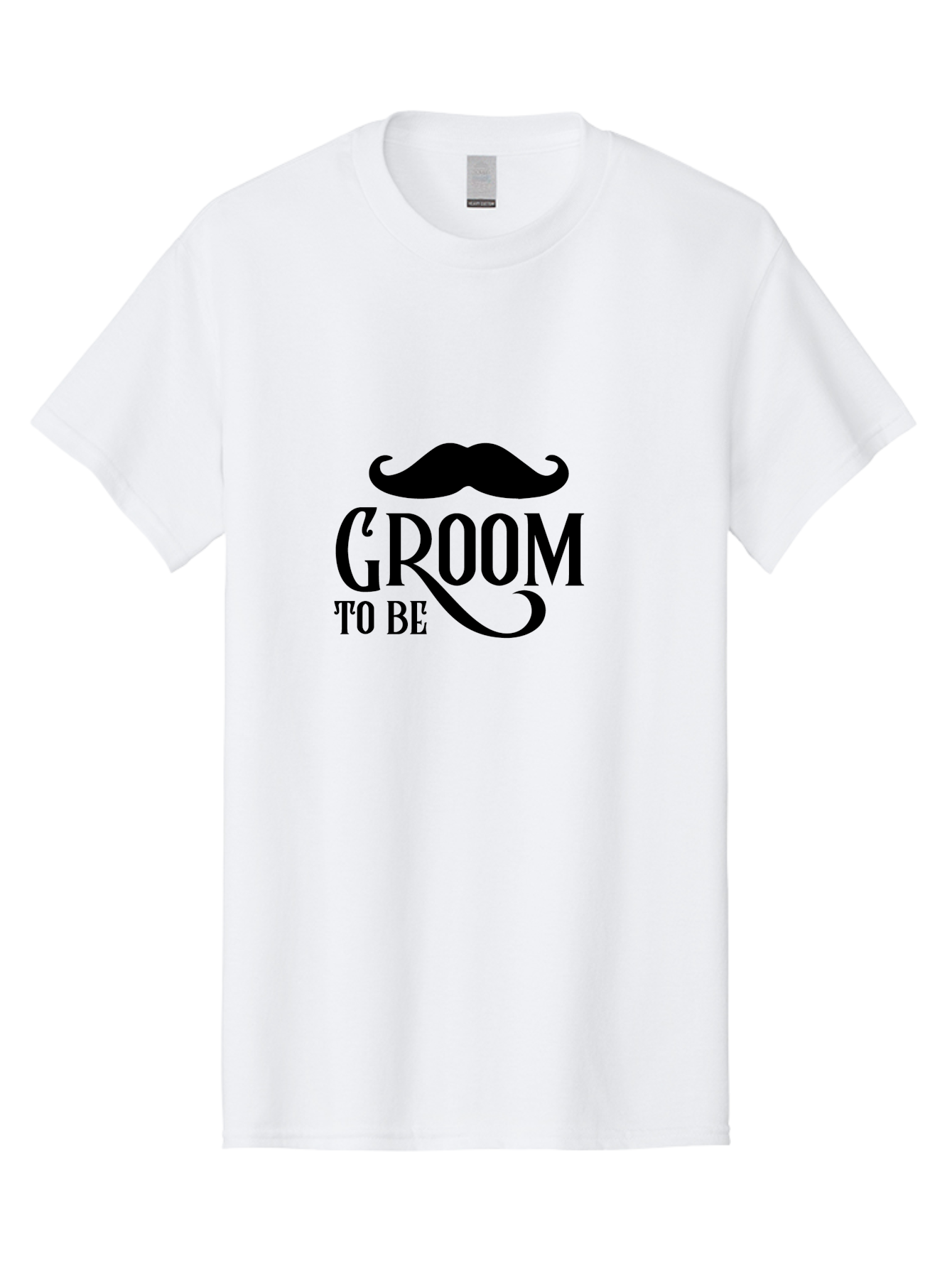 Groom-To-Be Men'S Graphic Tee, 100% Cotton, Comfortable Casual Summer Wear, Machine Washable, Groom To Be, Wedding Decoration, Stylish Mustache, Groom Accessories, Black Typography, Elegant Design, Wedding Planning Aac779