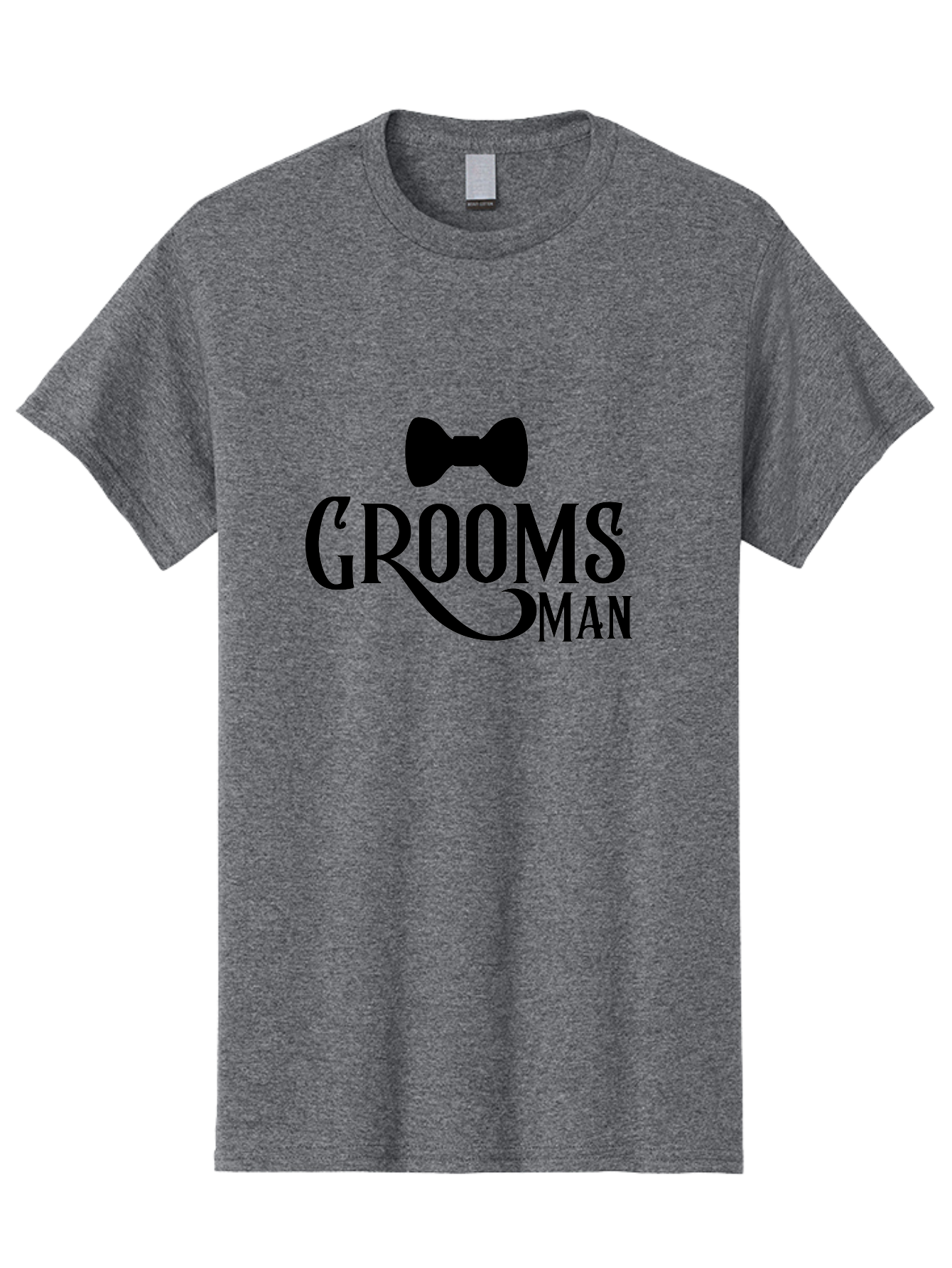 Groomsman Men'S Graphic Tee, 100% Cotton, Comfortable Casual Summer Wear, Machine Washable, Groomsman, Bow Tie, Wedding Party, Best Man, Stylish Men, Wedding Accessories, Formal Wear, Groomsmen Gifts Aac780