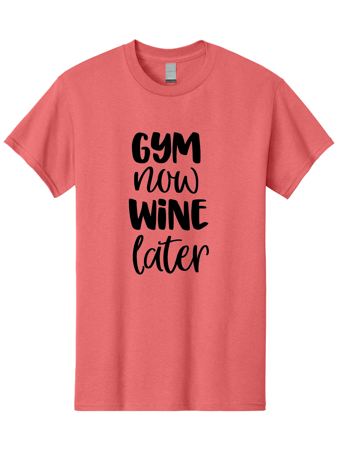 Gym-Now-Wine-Later-1 Men'S Graphic Tee, 100% Cotton, Comfortable Casual Summer Wear, Machine Washable, Gym Motivation, Fitness Quotes, Wine Lover, Fitness Humor, Workout Inspiration, Funny Sayings, Wine Time, Gym Now Wine Later Aac783