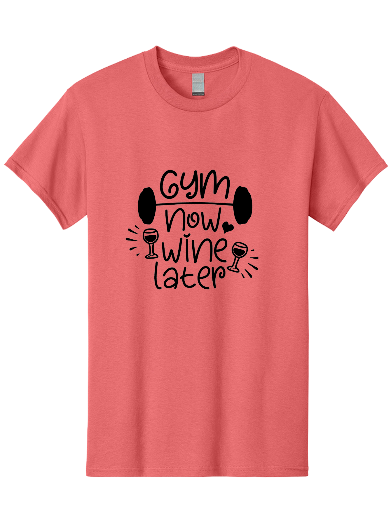 Gym-Now-Wine-Later Men'S Graphic Tee, 100% Cotton, Comfortable Casual Summer Wear, Machine Washable, Gym Motivation, Fitness Quote, Wine Lover, Workout Inspiration, Balance, Fitness Humor, Healthy Lifestyle, Gym And Wine Aac784