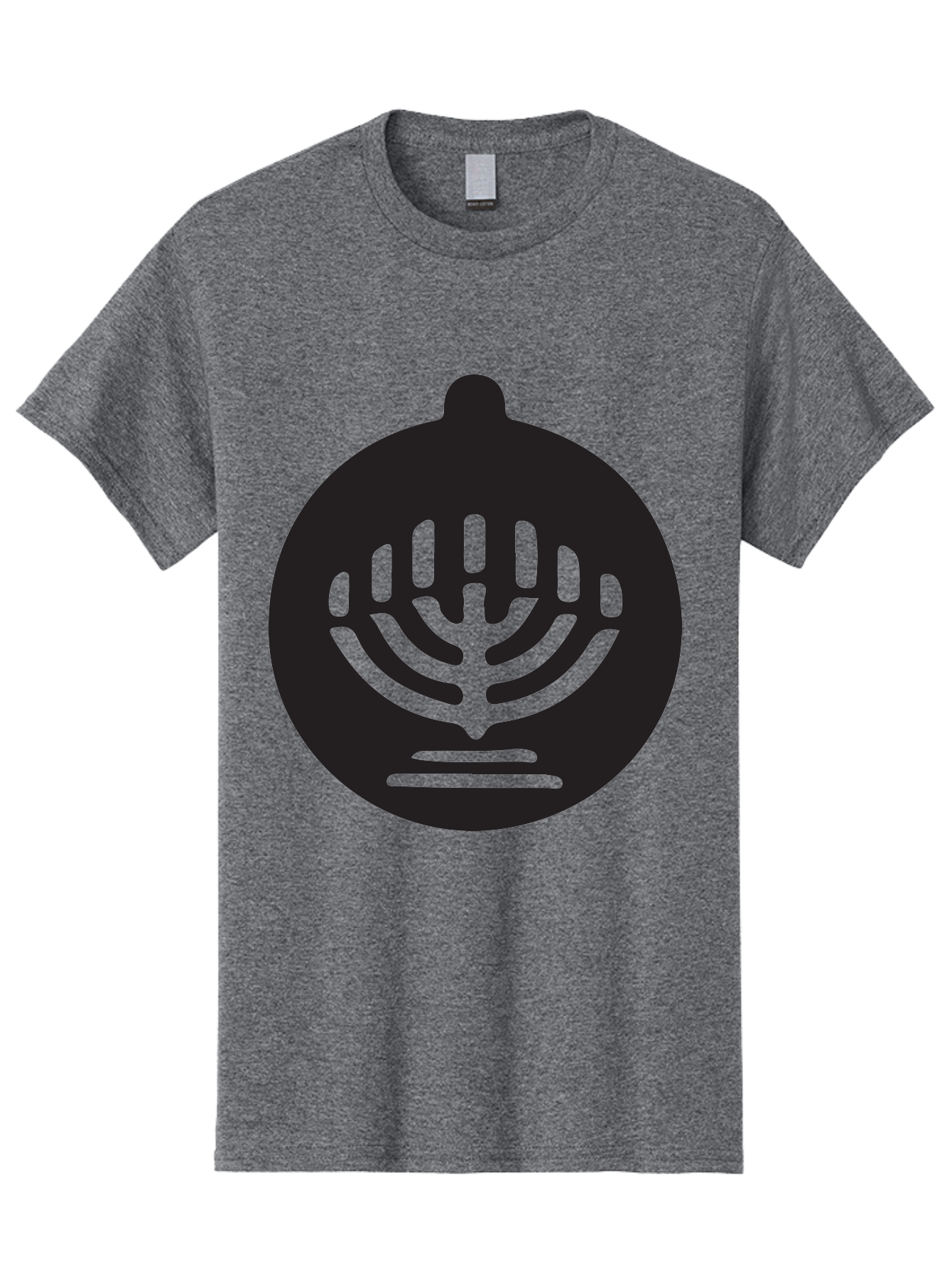 Hamsa-Menorah Men'S Graphic Tee, 100% Cotton, Comfortable Casual Summer Wear, Machine Washable, Hamsa And Menorah Symbol, Jewish Faith And Tradition, Protective Hamsa Hand, Seven-Branched Menorah, Faith And Spirituality, Cultural Heritage Aac789