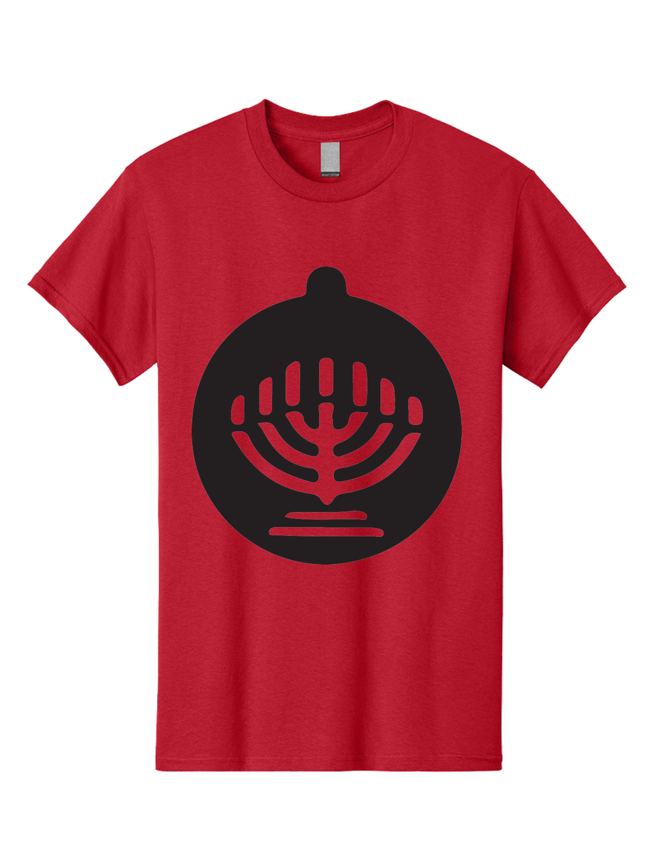 Hamsa-Menorah Men'S Graphic Tee, 100% Cotton, Comfortable Casual Summer Wear, Machine Washable, Hamsa And Menorah Symbol, Jewish Faith And Tradition, Protective Hamsa Hand, Seven-Branched Menorah, Faith And Spirituality, Cultural Heritage Aac789