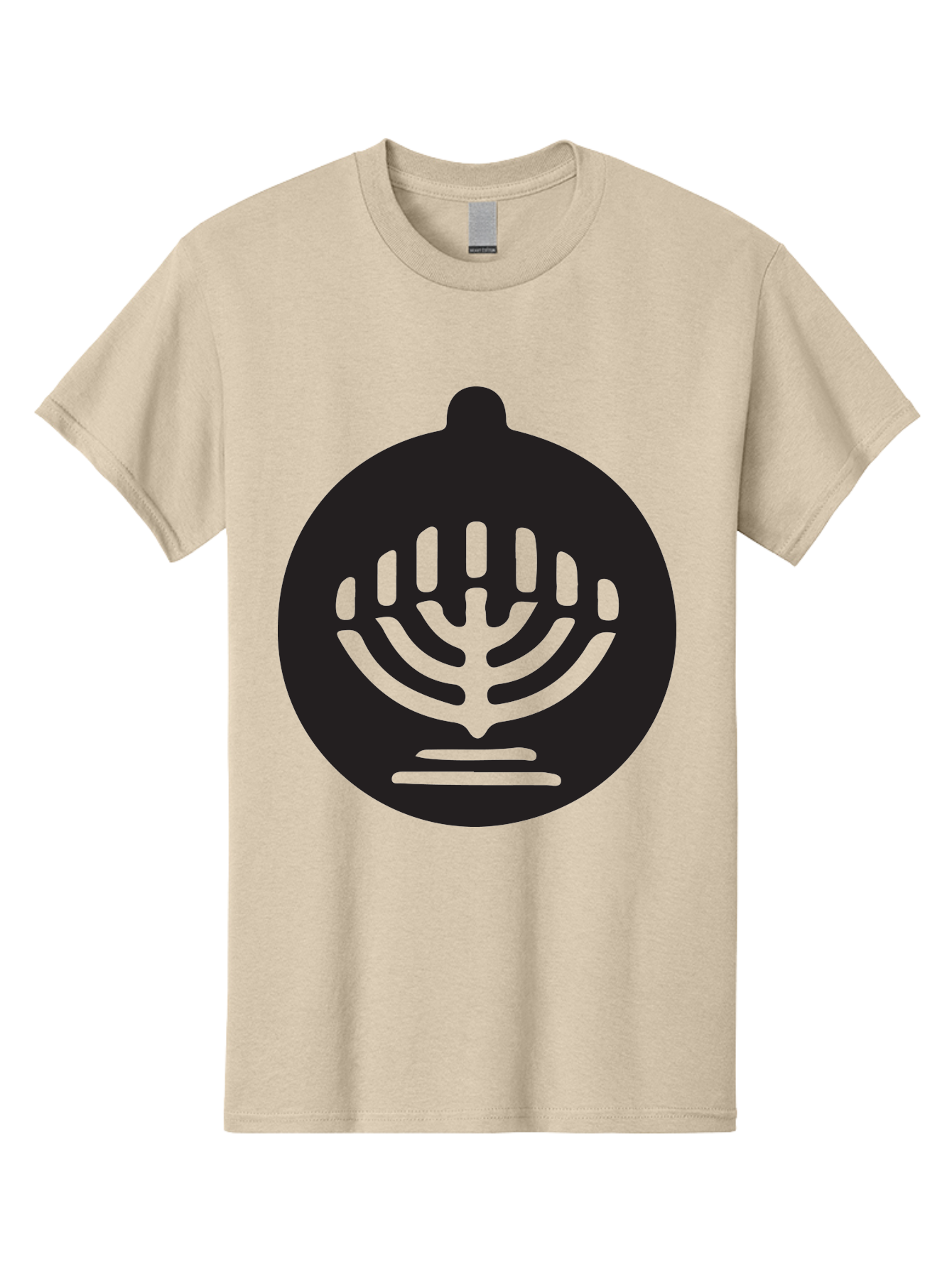 Hamsa-Menorah Men'S Graphic Tee, 100% Cotton, Comfortable Casual Summer Wear, Machine Washable, Hamsa And Menorah Symbol, Jewish Faith And Tradition, Protective Hamsa Hand, Seven-Branched Menorah, Faith And Spirituality, Cultural Heritage Aac789