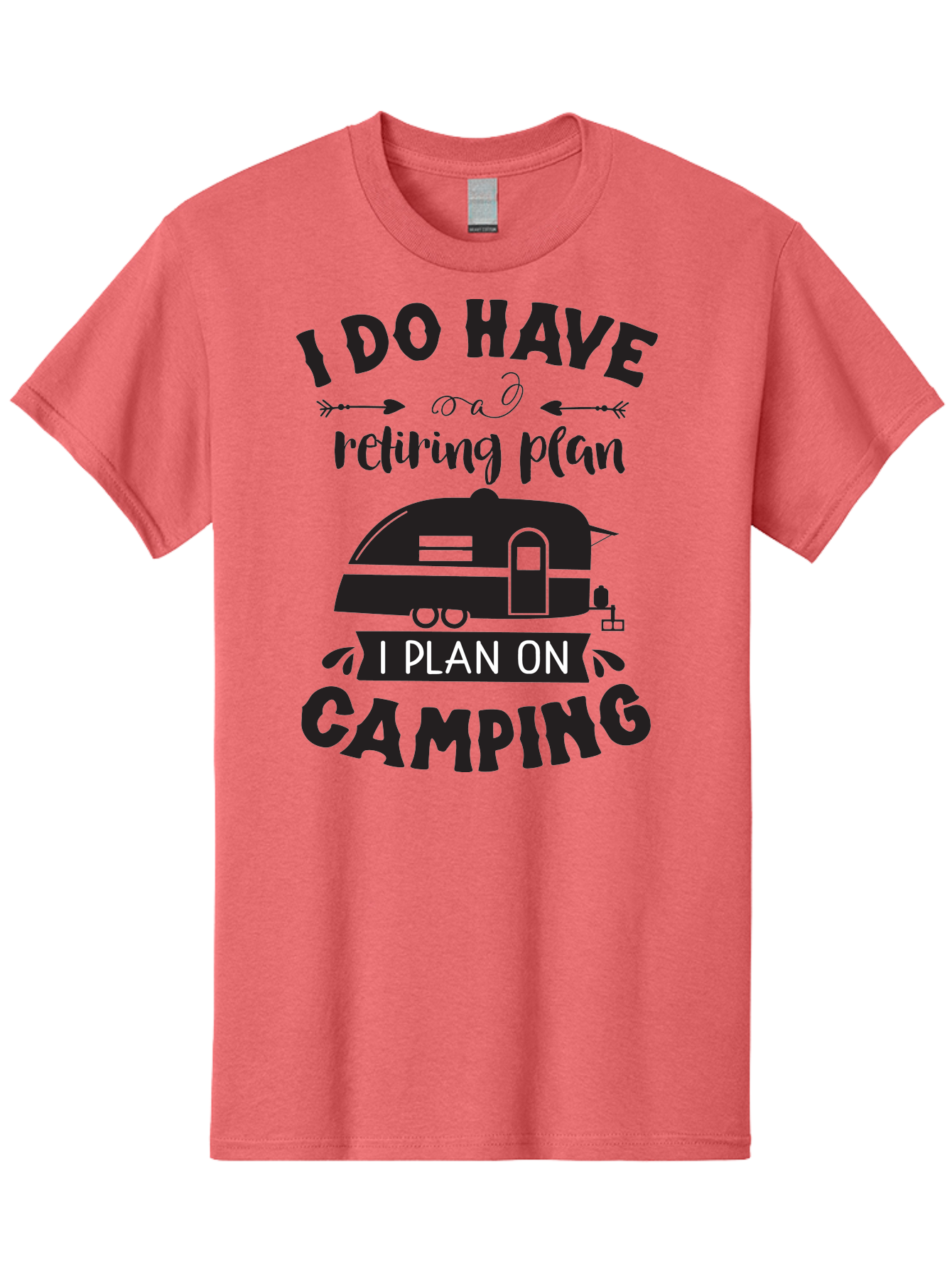 I-Do-Have-Retiring-Plan Men'S Graphic Tee, 100% Cotton, Comfortable Casual Summer Wear, Machine Washable, Retirement Plan, Camping Life, Outdoor Adventure, Travel Trailer, Caravan, Camping Quote, Funny Retirement, Retirement Humor, Aac842