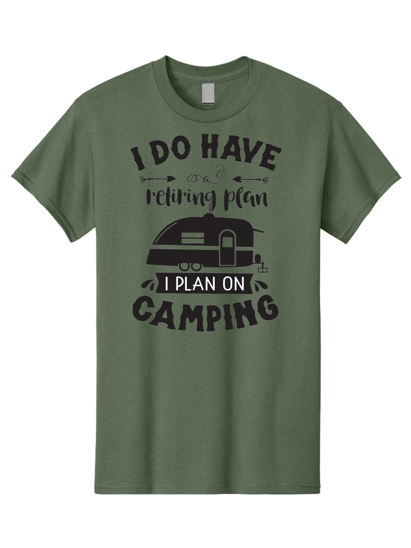 I-Do-Have-Retiring-Plan Men'S Graphic Tee, 100% Cotton, Comfortable Casual Summer Wear, Machine Washable, Retirement Plan, Camping Life, Outdoor Adventure, Travel Trailer, Caravan, Camping Quote, Funny Retirement, Retirement Humor, Aac842