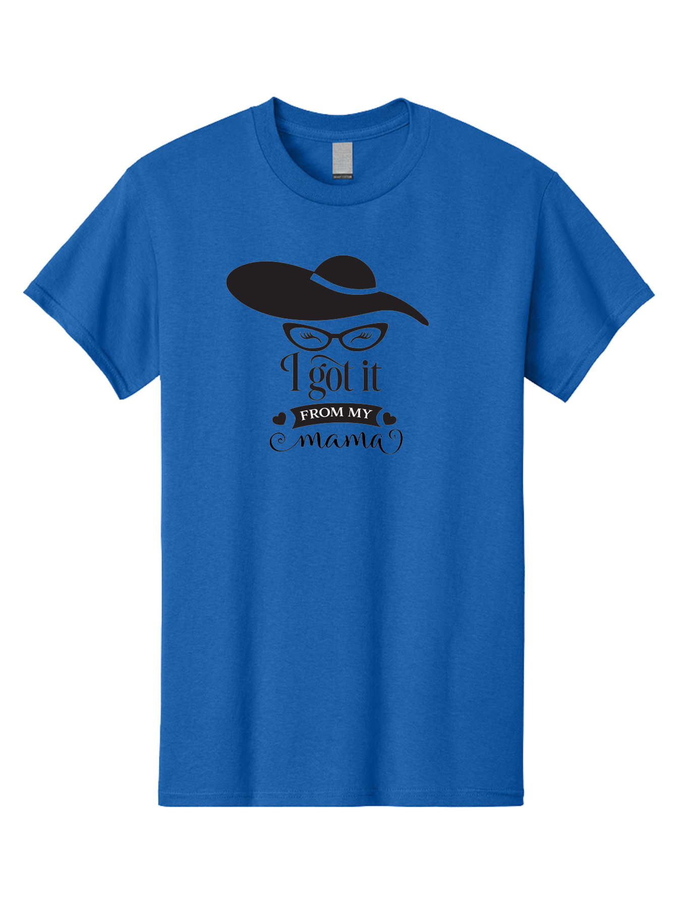 I-Got-It-From-My-Mama Men'S Graphic Tee, 100% Cotton, Comfortable Casual Summer Wear, Machine Washable, Funny Mama Quote, Humorous Mom Saying, I Got It From My Mama, Cute Mama Design, Mama Love, Mom Humor, Heartwarming Quote, Aac848