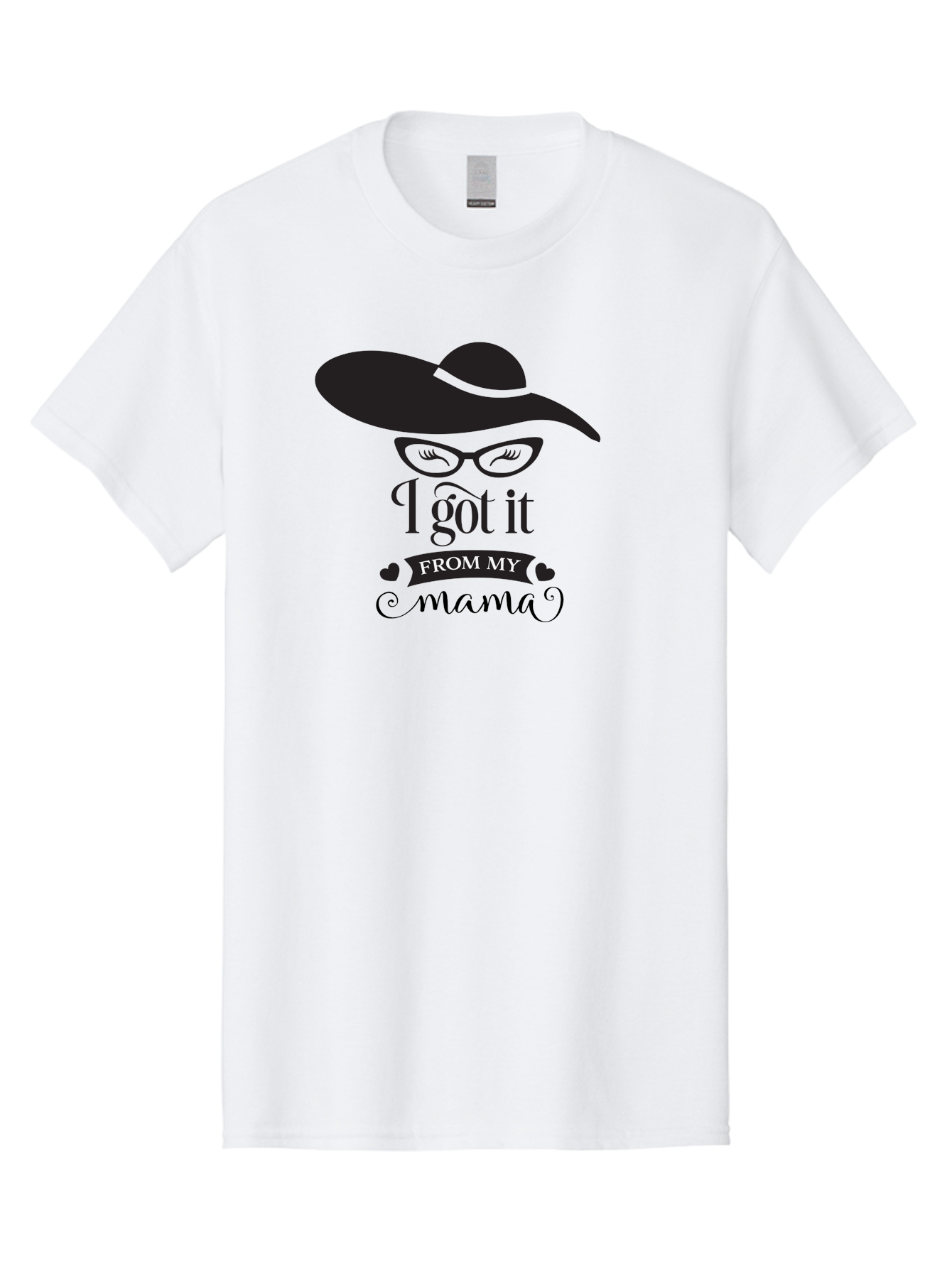 I-Got-It-From-My-Mama Men'S Graphic Tee, 100% Cotton, Comfortable Casual Summer Wear, Machine Washable, Funny Mama Quote, Humorous Mom Saying, I Got It From My Mama, Cute Mama Design, Mama Love, Mom Humor, Heartwarming Quote, Aac848