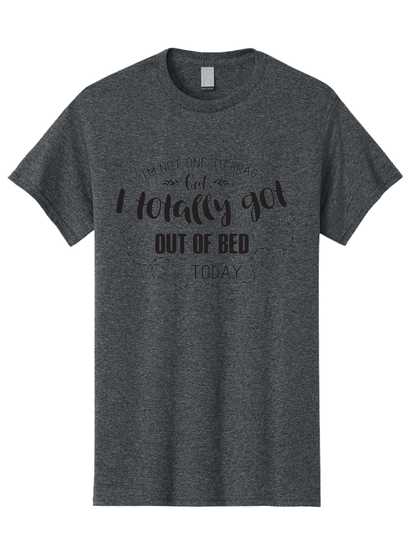 I-M-Not-One-To-Brag Men'S Graphic Tee, 100% Cotton, Comfortable Casual Summer Wear, Machine Washable, Funny Quotes, Motivational Sayings, Humorous Phrases, Morning Motivation, Getting Out Of Bed, Lazy Days, Witty Remarks Aac865