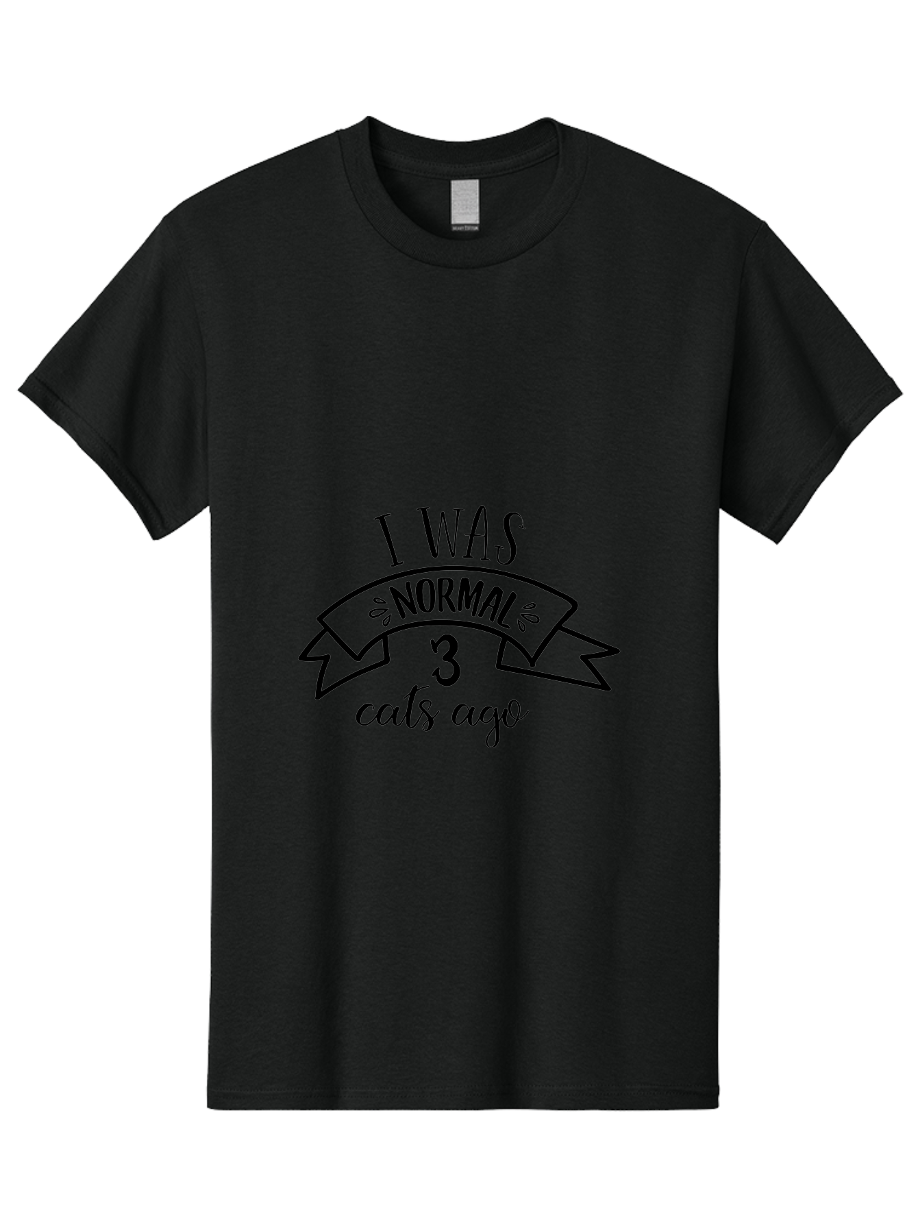 I-Was-Normal-3-Cats-Ago Men'S Graphic Tee, 100% Cotton, Comfortable Casual Summer Wear, Machine Washable, Funny Cat Quote, Cat Lover Humor, Cat Mom Joke, Cat Dad Pun, Whimsical Design, Playful Typography, Quirky Saying Aac884