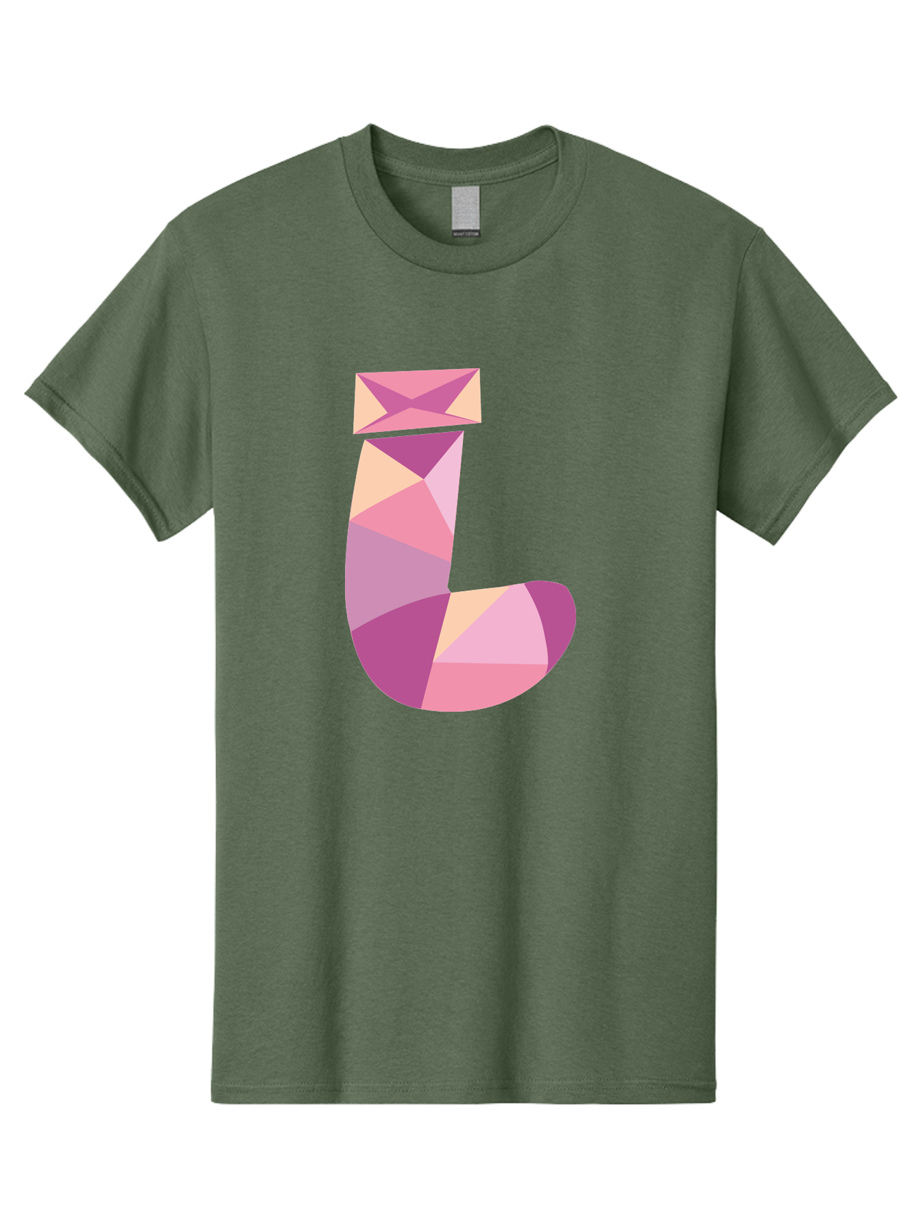 J-1 Men'S Graphic Tee, 100% Cotton, Comfortable Casual Summer Wear, Machine Washable, Geometric Shapes, Abstract Art, Letterform, Typography, Pastel Colors, Pink Hues, Purple Tones, Modern Design, Creative Expression, Artistic Style Aac904