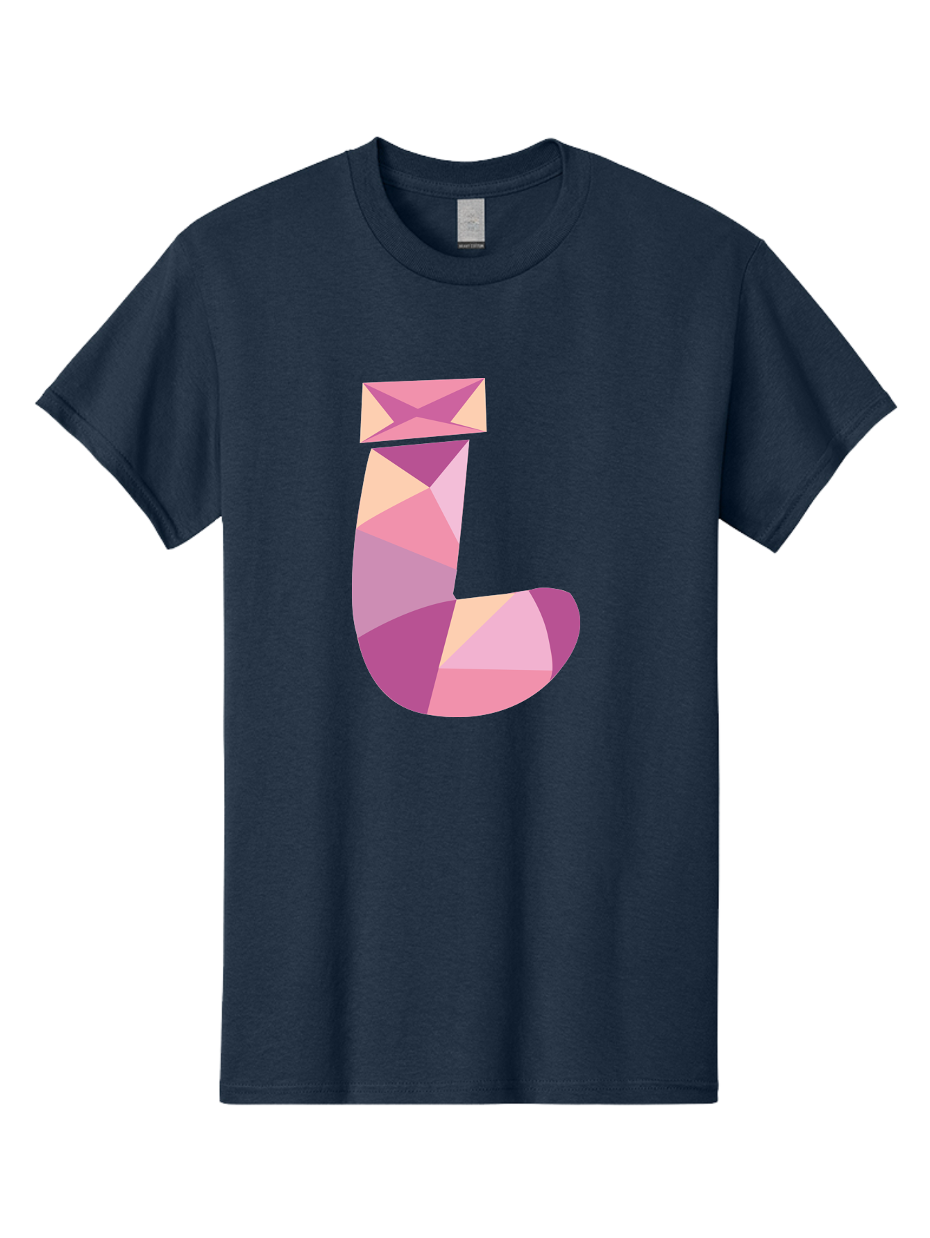 J-1 Men'S Graphic Tee, 100% Cotton, Comfortable Casual Summer Wear, Machine Washable, Geometric Shapes, Abstract Art, Letterform, Typography, Pastel Colors, Pink Hues, Purple Tones, Modern Design, Creative Expression, Artistic Style Aac904