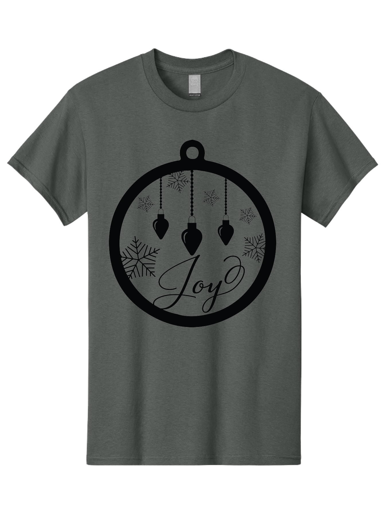 Joy-Ornament Men'S Graphic Tee, 100% Cotton, Comfortable Casual Summer Wear, Machine Washable, Christmas Ornaments, Hanging Decorations, Snowflakes, Festive Atmosphere, Joyful Feelings, Holiday Cheer, Winter Wonderland, Christmas Joy Aac910