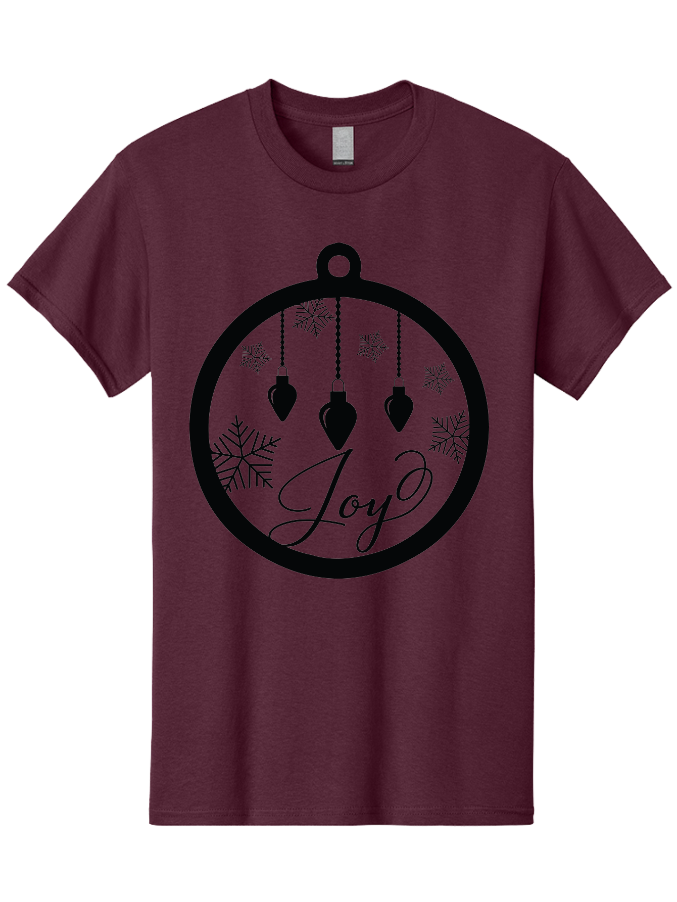 Joy-Ornament Men'S Graphic Tee, 100% Cotton, Comfortable Casual Summer Wear, Machine Washable, Christmas Ornaments, Hanging Decorations, Snowflakes, Festive Atmosphere, Joyful Feelings, Holiday Cheer, Winter Wonderland, Christmas Joy Aac910