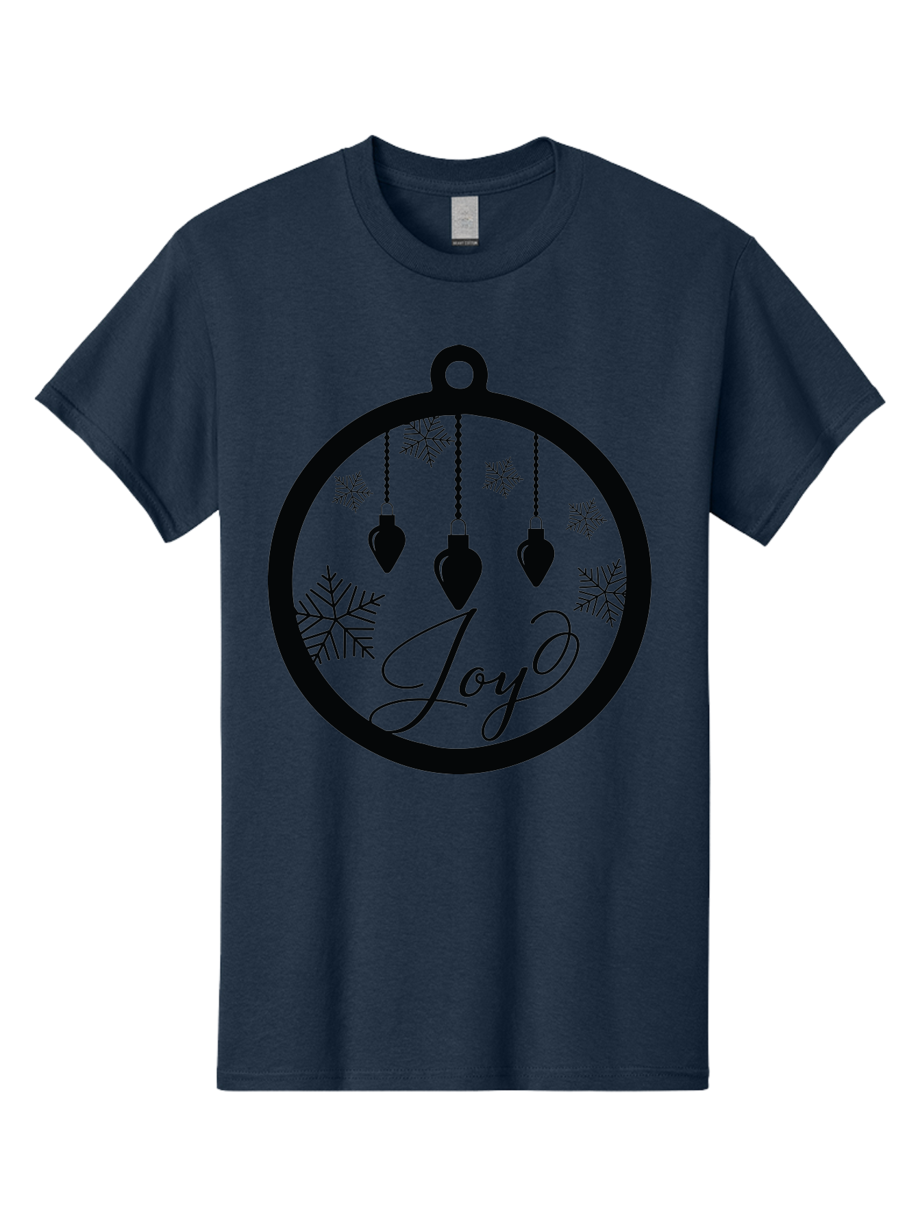 Joy-Ornament Men'S Graphic Tee, 100% Cotton, Comfortable Casual Summer Wear, Machine Washable, Christmas Ornaments, Hanging Decorations, Snowflakes, Festive Atmosphere, Joyful Feelings, Holiday Cheer, Winter Wonderland, Christmas Joy Aac910
