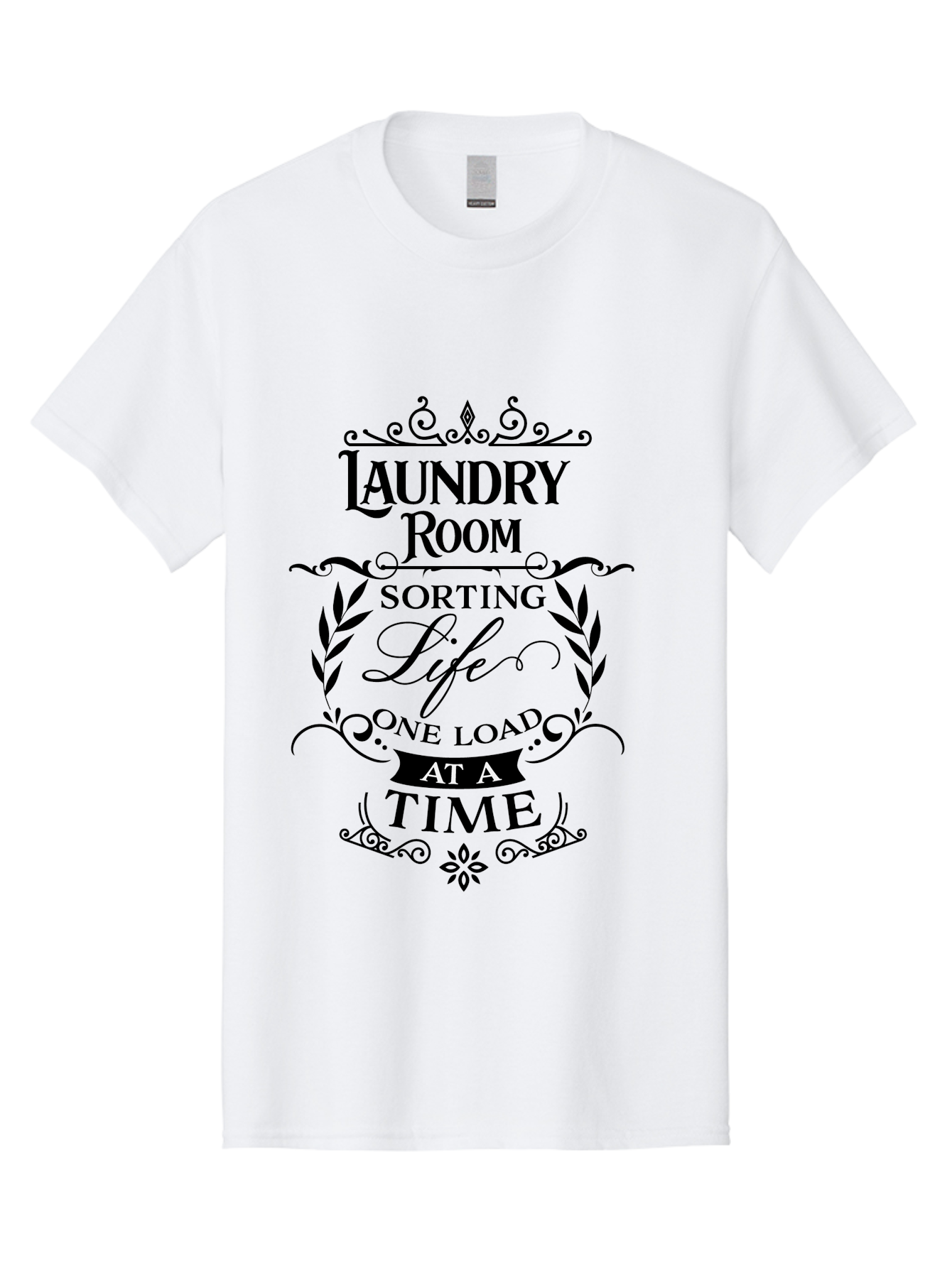 Laundry-Room-Sorting-Life Men'S Graphic Tee, 100% Cotton, Comfortable Casual Summer Wear, Machine Washable, Laundry Room Humor, Funny Laundry Quotes, Household Chores, Life One Load At Time, Washing Laundry, Sorting Life, Laundry Day, Aac928