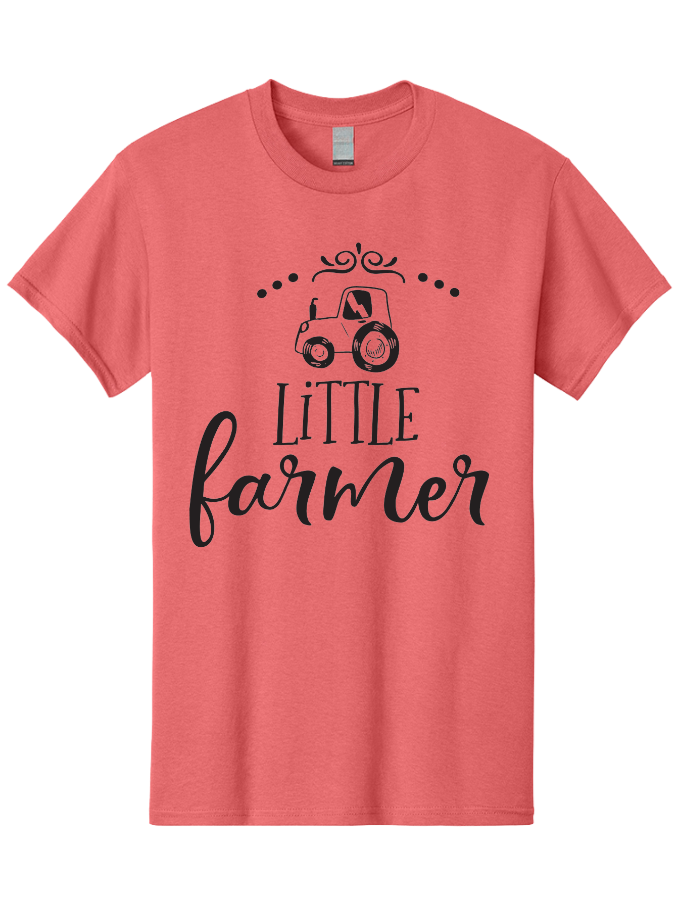 Little-Farmer Men'S Graphic Tee, 100% Cotton, Comfortable Casual Summer Wear, Machine Washable, Tractor Illustration, Farming Graphics, Agricultural Design, Farm-Themed Artwork, Whimsical Typography, Farmer Logo, Countryside Charm, Aac954