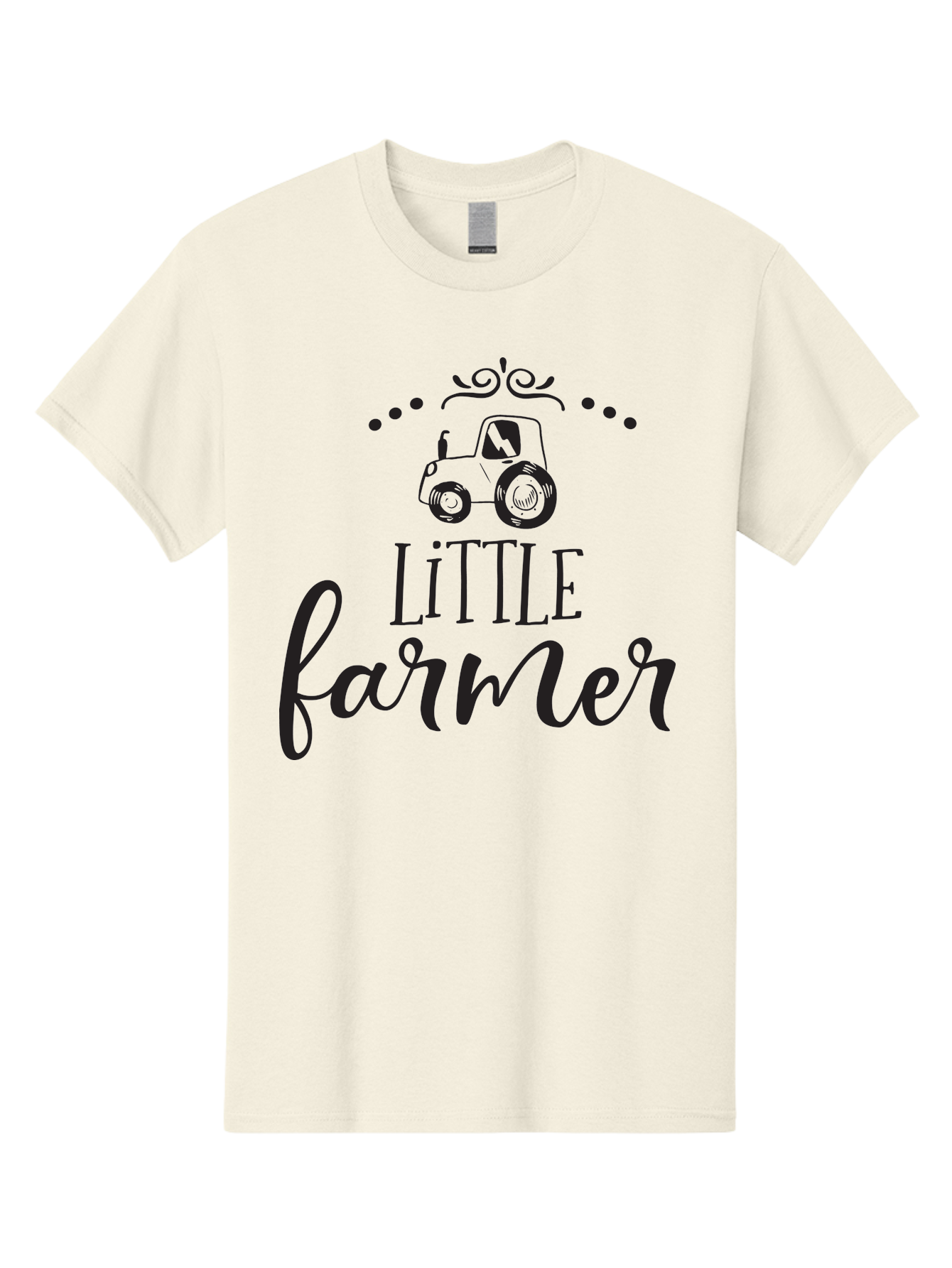 Little-Farmer Men'S Graphic Tee, 100% Cotton, Comfortable Casual Summer Wear, Machine Washable, Tractor Illustration, Farming Graphics, Agricultural Design, Farm-Themed Artwork, Whimsical Typography, Farmer Logo, Countryside Charm, Aac954