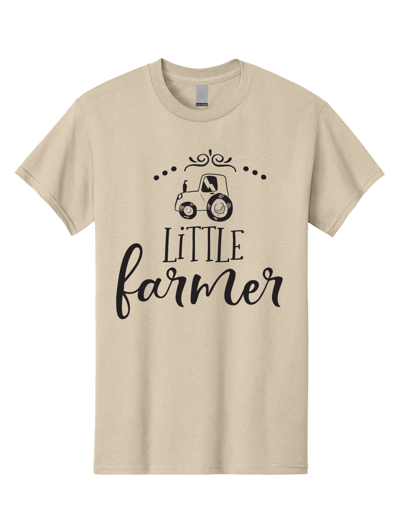Little-Farmer Men'S Graphic Tee, 100% Cotton, Comfortable Casual Summer Wear, Machine Washable, Tractor Illustration, Farming Graphics, Agricultural Design, Farm-Themed Artwork, Whimsical Typography, Farmer Logo, Countryside Charm, Aac954