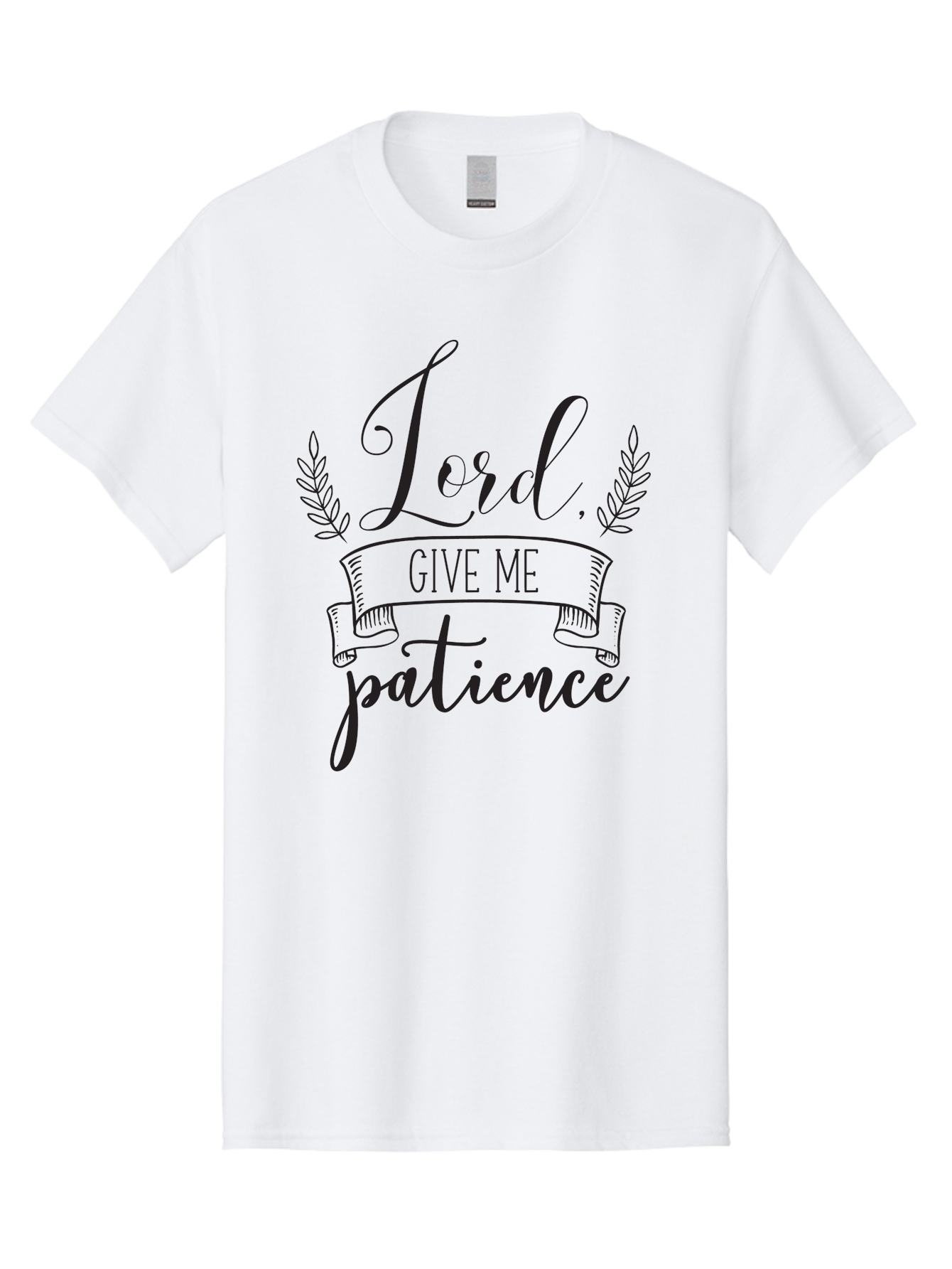 Lord-Give-Me-Patience Men'S Graphic Tee, 100% Cotton, Comfortable Casual Summer Wear, Machine Washable, Inspirational Quote, Motivational Phrase, Lord Give Me Patience, Religious Text, Faith-Based Design, Scripture Quote, Aac969