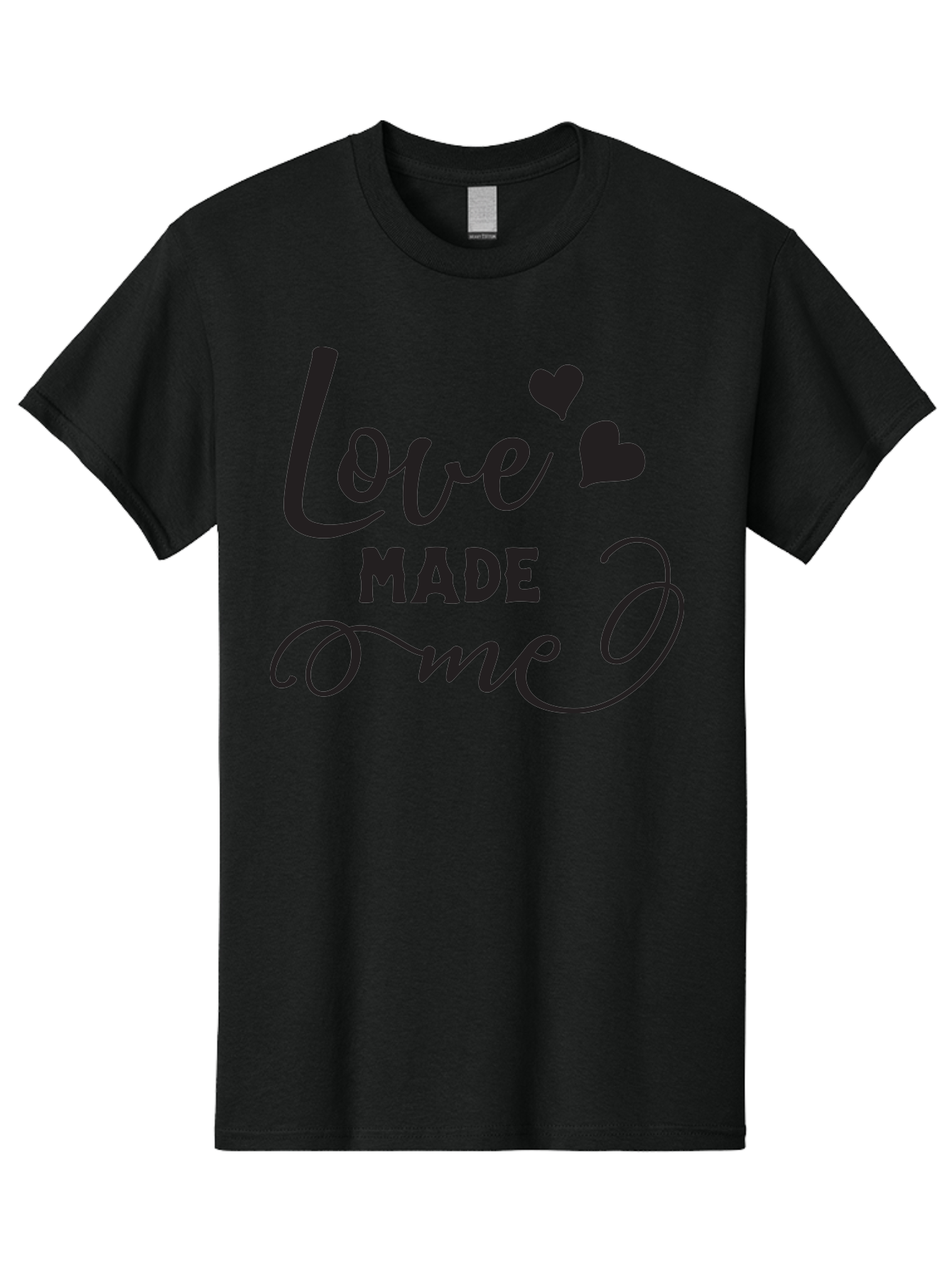 Love-Made-Me Men'S Graphic Tee, 100% Cotton, Comfortable Casual Summer Wear, Machine Washable, Love Quote, Heartwarming Phrase, Love Made Me, Inspirational Text, Black Text, Cursive Font, Heart Symbols, Love Message, Affectionate Words Aac979