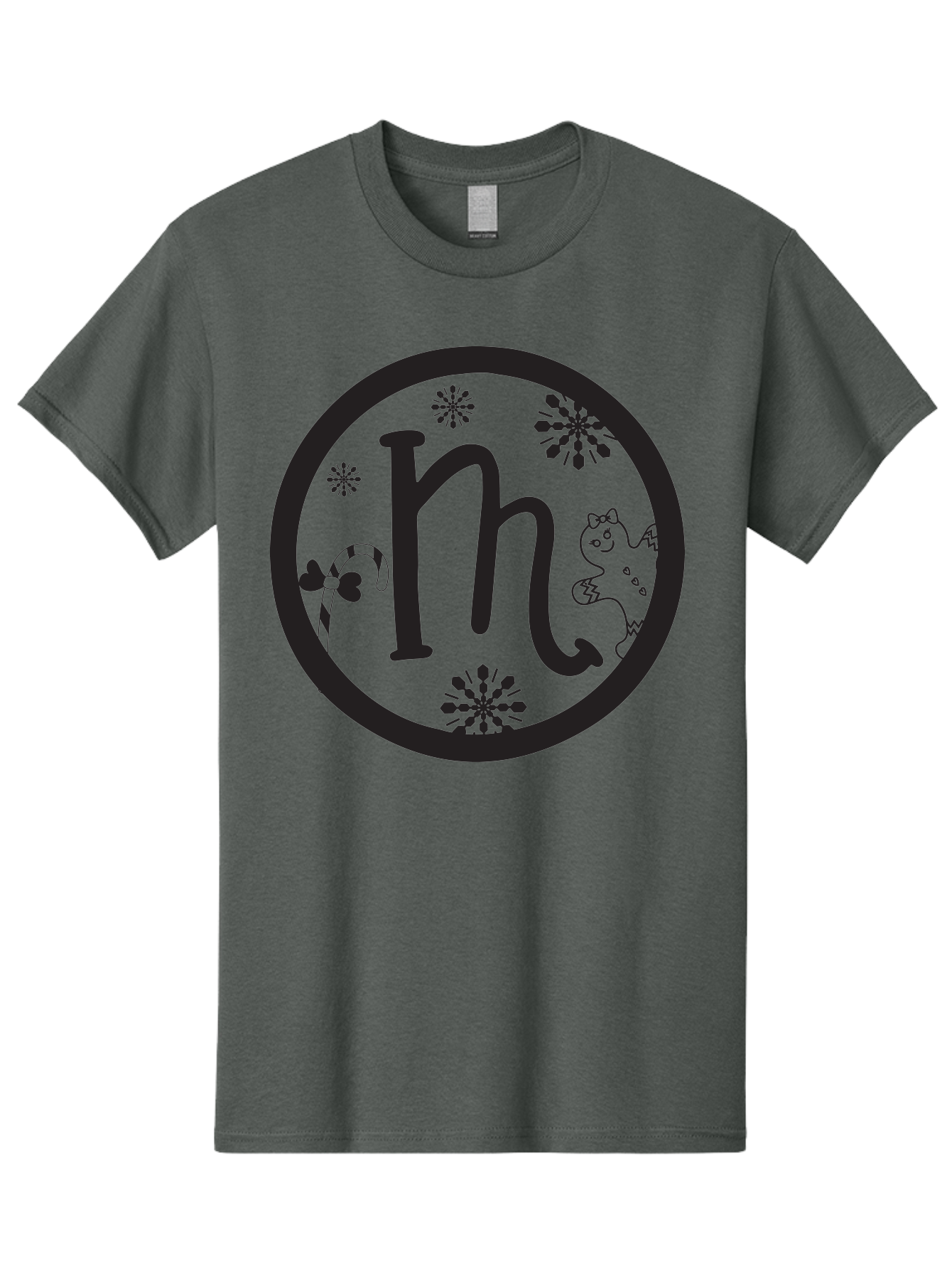 M Men'S Graphic Tee, 100% Cotton, Comfortable Casual Summer Wear, Machine Washable, Black Letter M, Floral Designs, Whimsical Cat, Playful Illustration, Decorative Circle, Cute Cartoon Character, Lovely Doodles, Artistic Typography Aac984
