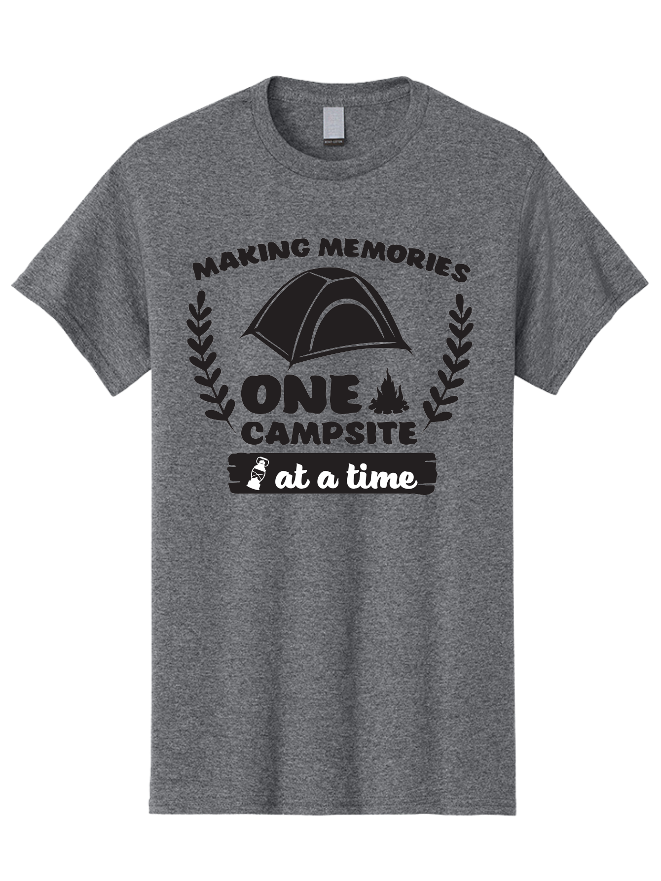 Making-Memories-One-Campsite-At-A-Time Men'S Graphic Tee, 100% Cotton, Comfortable Casual Summer Wear, Machine Washable, Camping Adventures, Outdoor Escapades, Making Memories, One Campsite At A Time, Campsite Fun, Tent Life, Campfire Moments, Aac990