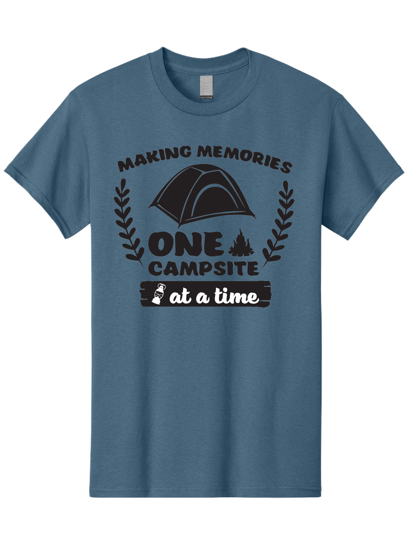 Making-Memories-One-Campsite-At-A-Time Men'S Graphic Tee, 100% Cotton, Comfortable Casual Summer Wear, Machine Washable, Camping Adventures, Outdoor Escapades, Making Memories, One Campsite At A Time, Campsite Fun, Tent Life, Campfire Moments, Aac990