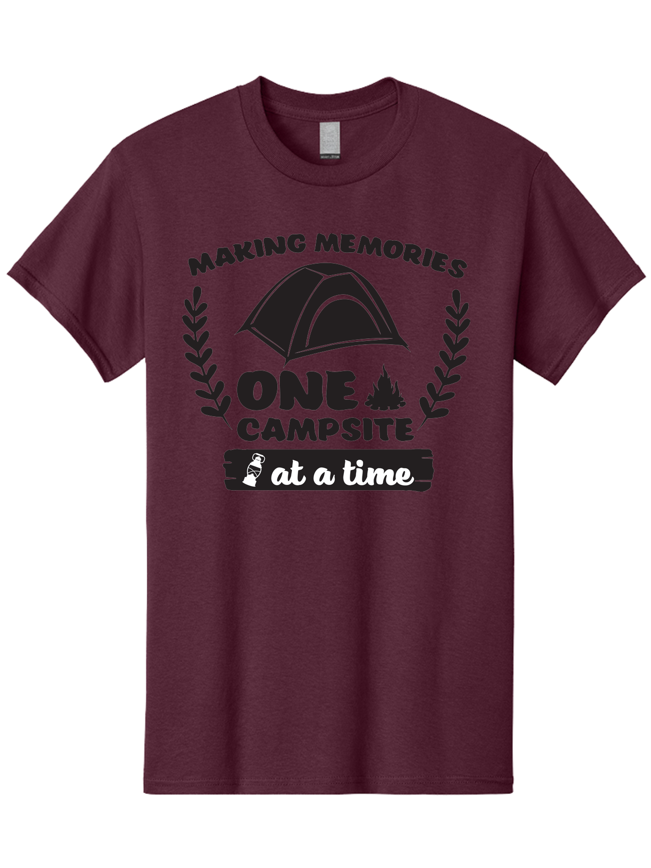 Making-Memories-One-Campsite-At-A-Time Men'S Graphic Tee, 100% Cotton, Comfortable Casual Summer Wear, Machine Washable, Camping Adventures, Outdoor Escapades, Making Memories, One Campsite At A Time, Campsite Fun, Tent Life, Campfire Moments, Aac990