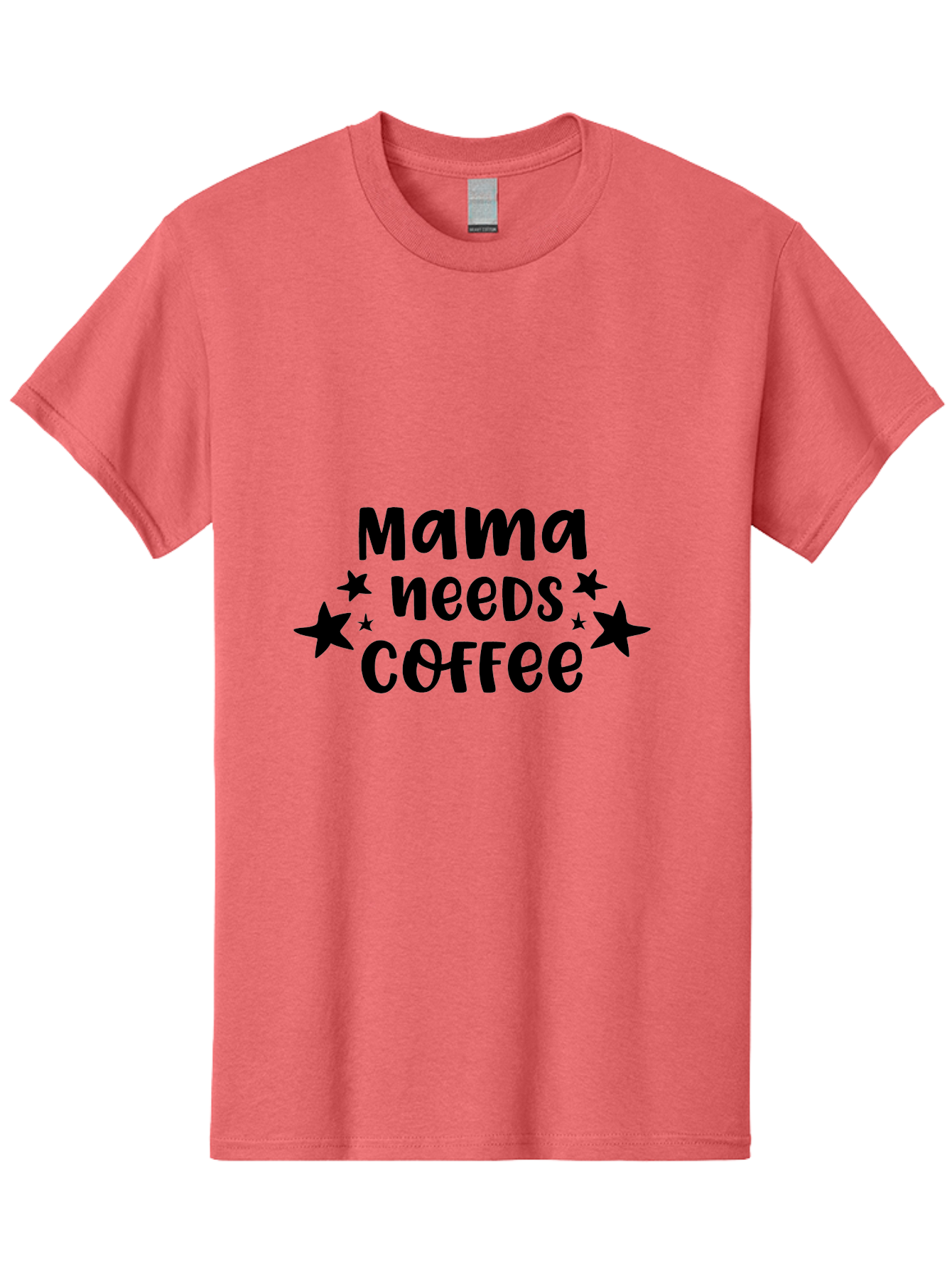 Mama-Needs-Coffee Men'S Graphic Tee, 100% Cotton, Comfortable Casual Summer Wear, Machine Washable, Funny Mom Quotes, Coffee Quote, Mama Needs Coffee, Mom Humor, Coffee Humor, Star Design, Black Text, Mothers Day Gift Aac991
