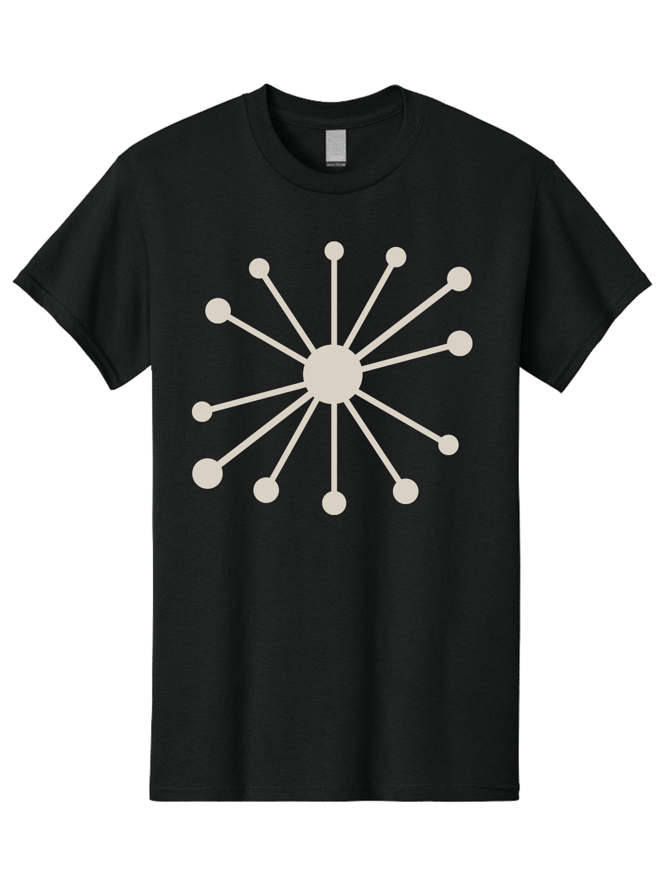 Molecular-Structure Men'S Graphic Tee, 100% Cotton, Comfortable Casual Summer Wear, Machine Washable, Network Diagram, Interconnected Nodes, Web Design, Digital Connections, Futuristic Tech, Abstract Art, Modern Graphic, Minimalist Style Aad010