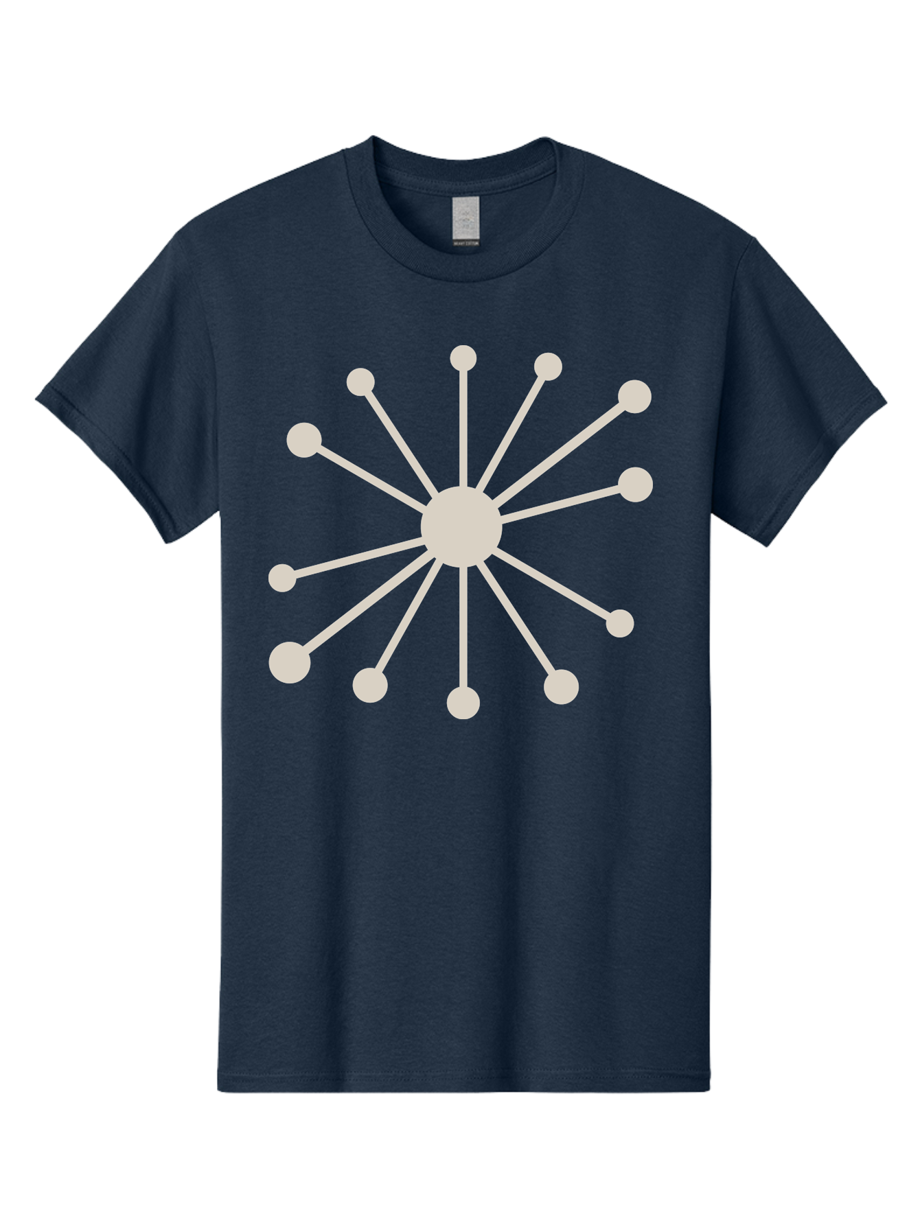 Molecular-Structure Men'S Graphic Tee, 100% Cotton, Comfortable Casual Summer Wear, Machine Washable, Network Diagram, Interconnected Nodes, Web Design, Digital Connections, Futuristic Tech, Abstract Art, Modern Graphic, Minimalist Style Aad010