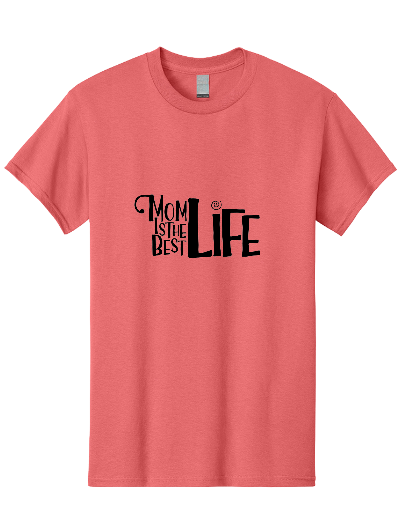 Mom-Is-The-Best-Life Men'S Graphic Tee, 100% Cotton, Comfortable Casual Summer Wear, Machine Washable, Mom Life, Motherhood, Mom Quotes, Inspirational Quotes, Quote Art, Typography, Mom Is The Best, Mother'S Day Gift Ideas, Parenting Aad012
