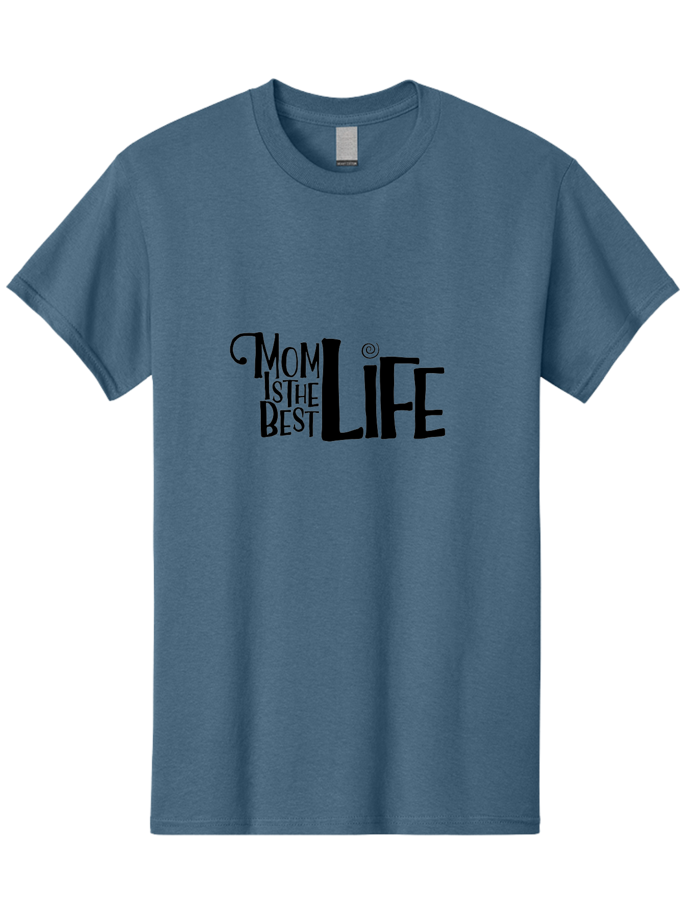 Mom-Is-The-Best-Life Men'S Graphic Tee, 100% Cotton, Comfortable Casual Summer Wear, Machine Washable, Mom Life, Motherhood, Mom Quotes, Inspirational Quotes, Quote Art, Typography, Mom Is The Best, Mother'S Day Gift Ideas, Parenting Aad012