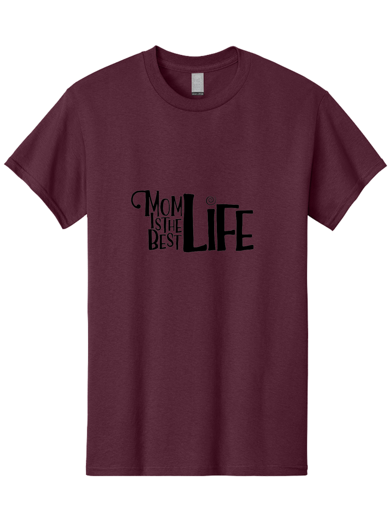 Mom-Is-The-Best-Life Men'S Graphic Tee, 100% Cotton, Comfortable Casual Summer Wear, Machine Washable, Mom Life, Motherhood, Mom Quotes, Inspirational Quotes, Quote Art, Typography, Mom Is The Best, Mother'S Day Gift Ideas, Parenting Aad012