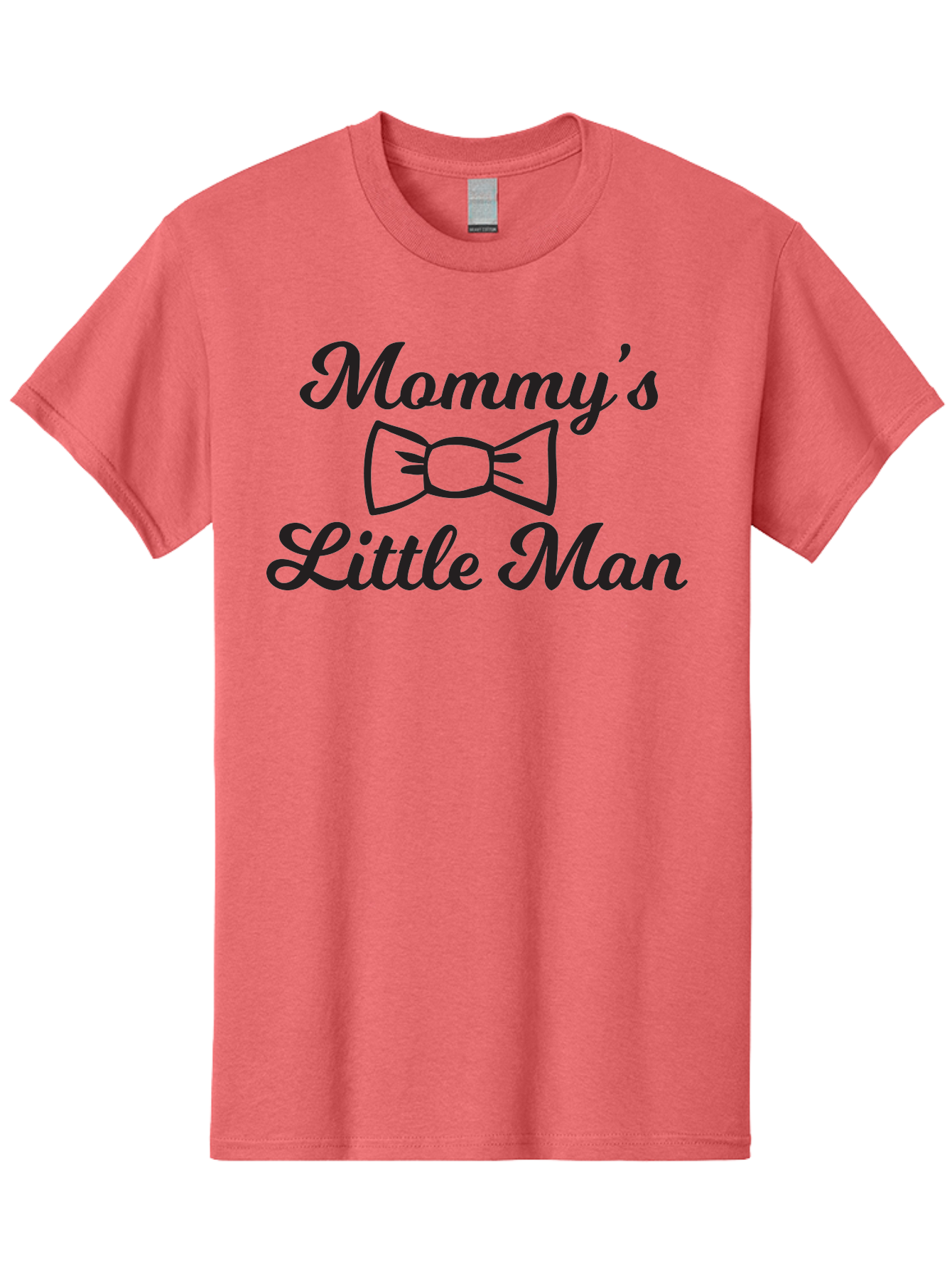 Mommy-S-Little-Man Men'S Graphic Tee, 100% Cotton, Comfortable Casual Summer Wear, Machine Washable, Mommy'S Little Man, Bow Tie Design, Cute Baby Boy, Mother And Child, Baby Shower Gift, Nursery Decor, Personalized Apparel, Custom T-Shirt Aad018