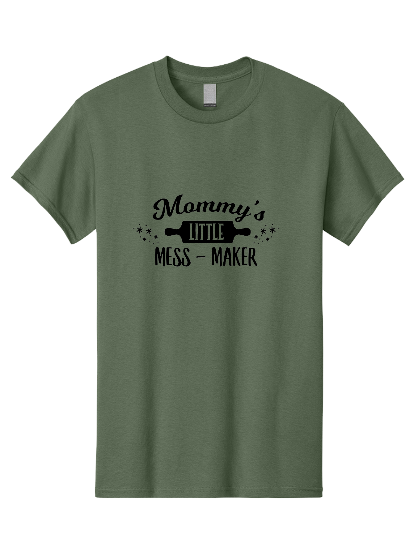 Mommy-S-Little-Mess-Maker Men'S Graphic Tee, 100% Cotton, Comfortable Casual Summer Wear, Machine Washable, Mommy'S Little Mess Maker, Baking, Cooking Fun, Kitchen Mess, Mom And Child, Rolling Pin, Playful Kitchen, Mommy And Me Aad019
