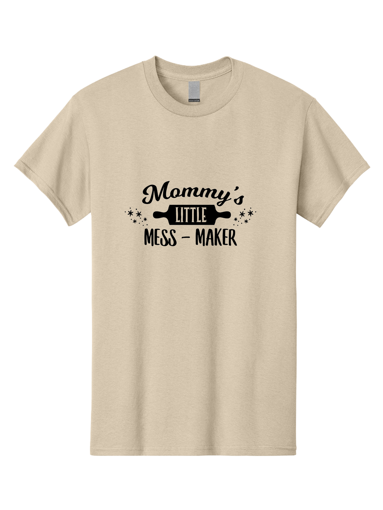 Mommy-S-Little-Mess-Maker Men'S Graphic Tee, 100% Cotton, Comfortable Casual Summer Wear, Machine Washable, Mommy'S Little Mess Maker, Baking, Cooking Fun, Kitchen Mess, Mom And Child, Rolling Pin, Playful Kitchen, Mommy And Me Aad019