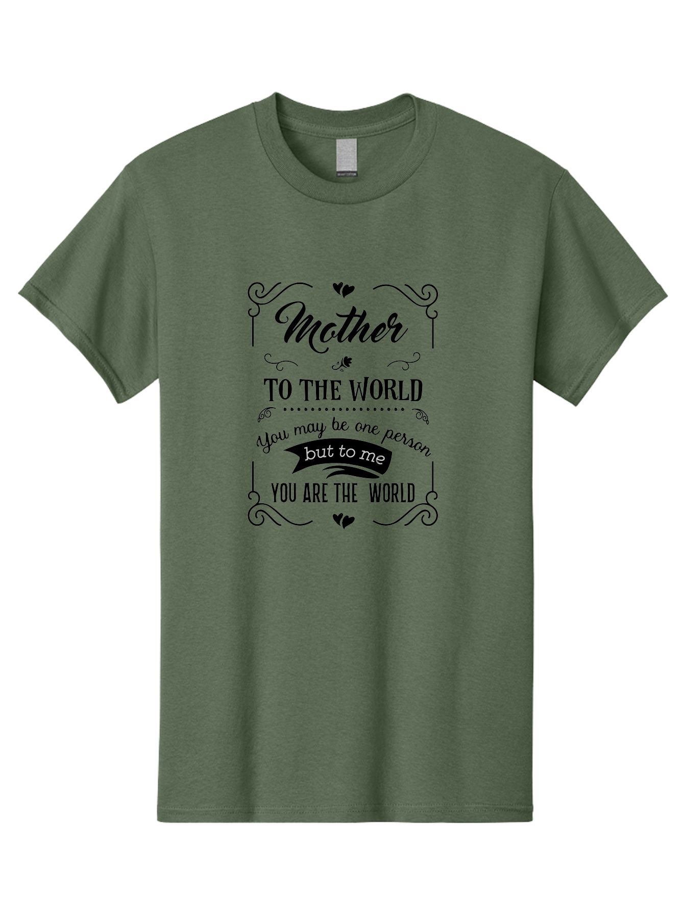 Mother-To-The-World Men'S Graphic Tee, 100% Cotton, Comfortable Casual Summer Wear, Machine Washable, Mother'S Day Quote, Love Message, Mother'S Love, Heartwarming Quote, Emotional Message, Love Letter, Heartfelt Words Aad025
