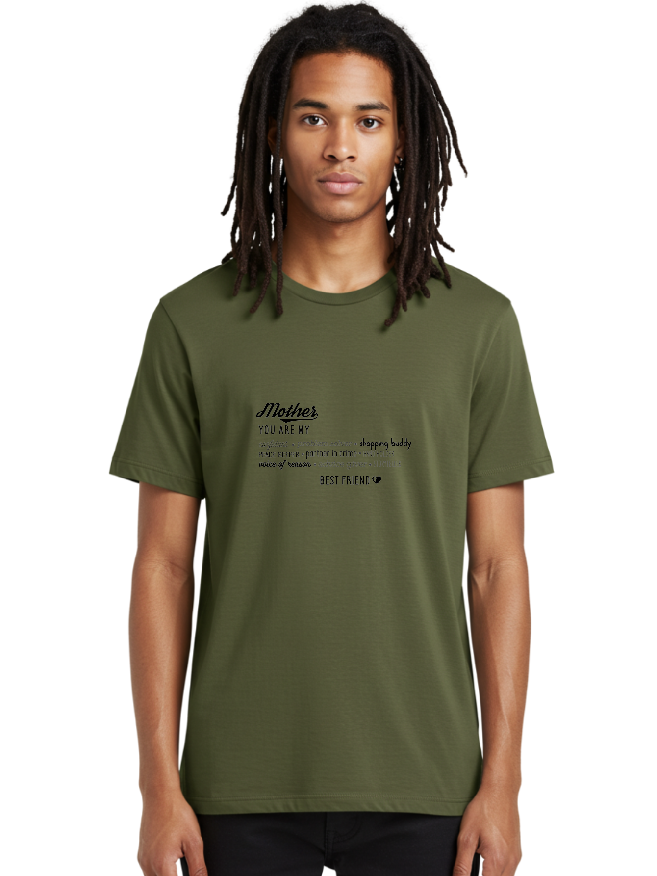 Mother Men'S Graphic Tee, 100% Cotton, Comfortable Casual Summer Wear, Machine Washable, Mother'S Day Card, Personalized Gift, Mother'S Love, Best Friend, Heartfelt Message, Appreciation, Gratitude, Mother'S Role, Family Bonding, Aad026