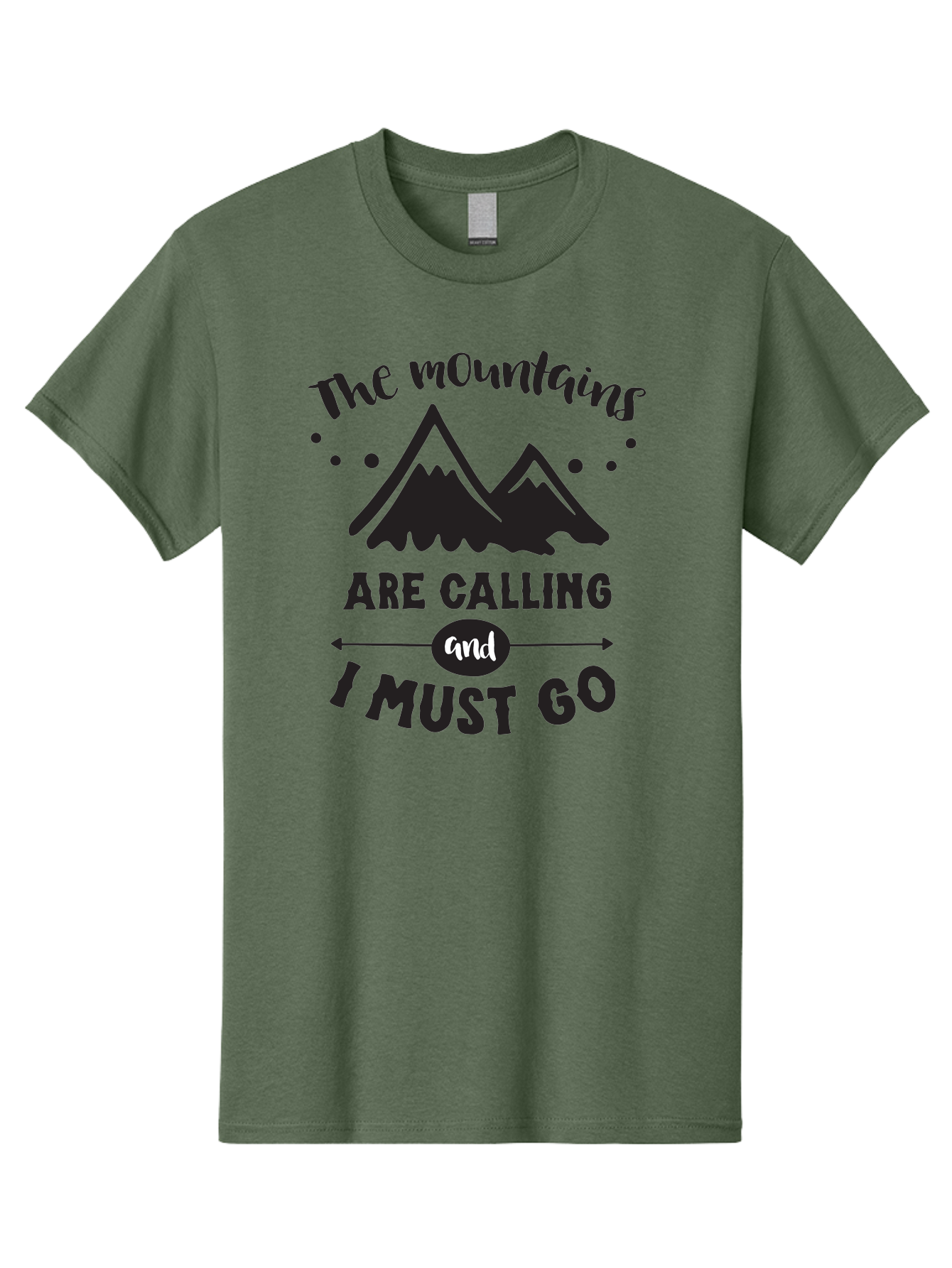 Mountains-Are-Calling Men'S Graphic Tee, 100% Cotton, Comfortable Casual Summer Wear, Machine Washable, Mountain Adventure, Adventure Travel, Inspirational Quote, Outdoorsy, Wanderlust, Motivational Quote, Travel Quote, Adventure Seeking, Aad030