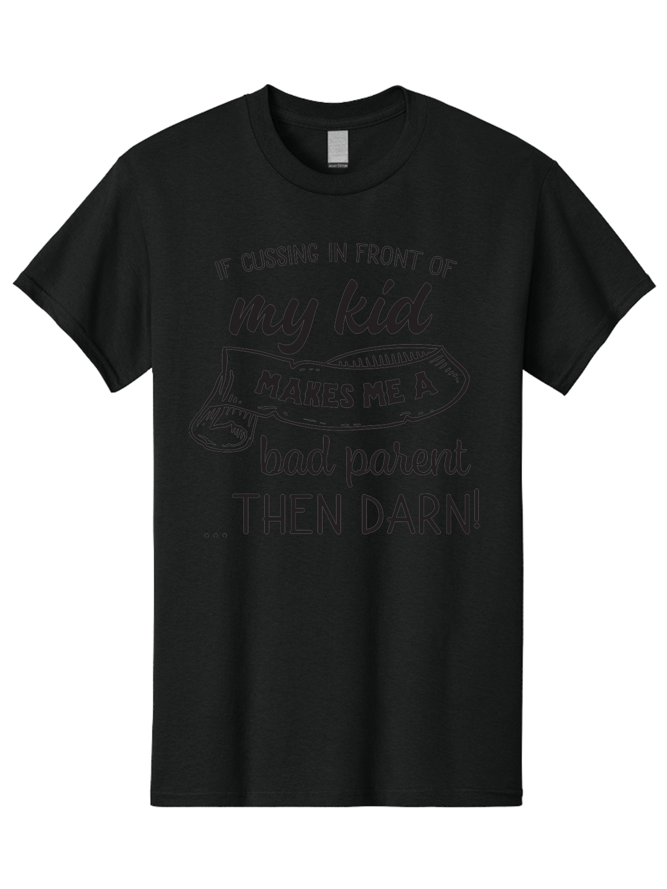 My-Kid Men'S Graphic Tee, 100% Cotton, Comfortable Casual Summer Wear, Machine Washable, Funny Parenting Quote, Humorous Saying, Sassy Mom Quote, Parenting Humor, Funny Slogan, Quote About Kids, Profanity In Parenting, Witty Phrase, Aad042