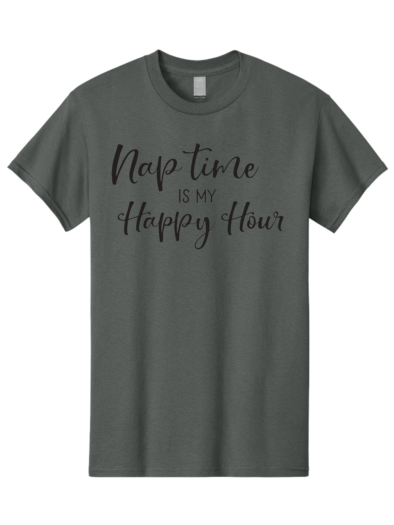 Nap-Time-Is-My-Happy-Hour Men'S Graphic Tee, 100% Cotton, Comfortable Casual Summer Wear, Machine Washable, Nap Time, Happy Hour, Relaxation, Sleep, Calmness, Self Care, Me Time, Peaceful Moments, Stress Relief Aad050