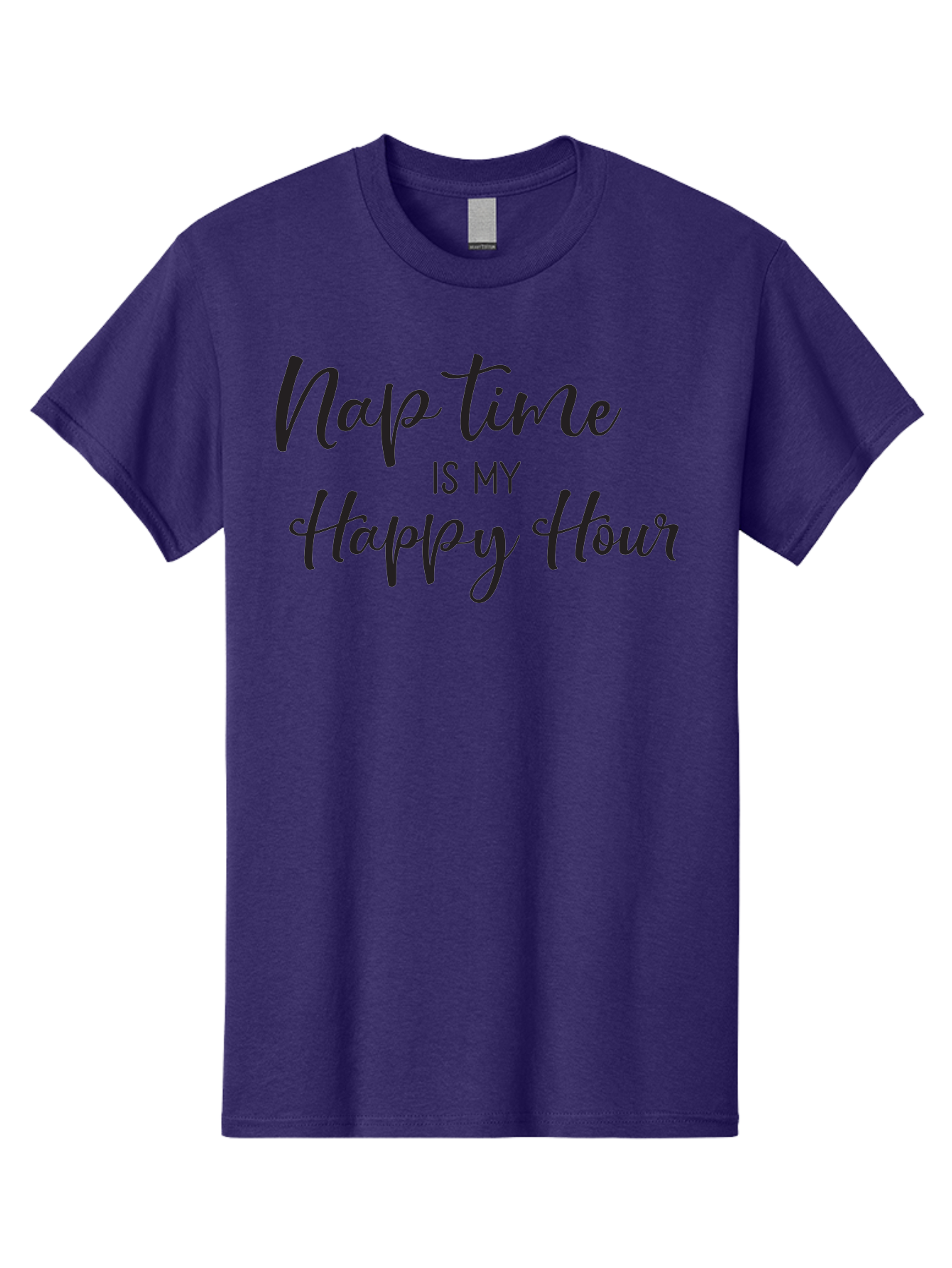 Nap-Time-Is-My-Happy-Hour Men'S Graphic Tee, 100% Cotton, Comfortable Casual Summer Wear, Machine Washable, Nap Time, Happy Hour, Relaxation, Sleep, Calmness, Self Care, Me Time, Peaceful Moments, Stress Relief Aad050