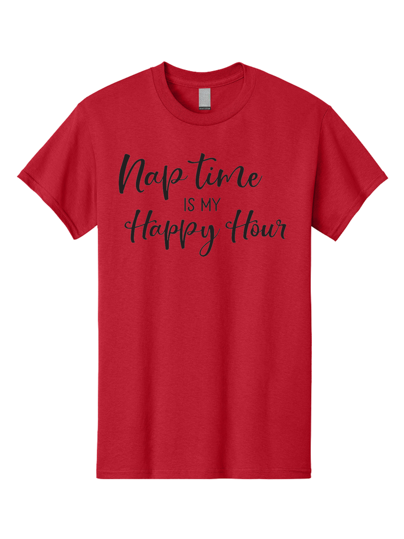 Nap-Time-Is-My-Happy-Hour Men'S Graphic Tee, 100% Cotton, Comfortable Casual Summer Wear, Machine Washable, Nap Time, Happy Hour, Relaxation, Sleep, Calmness, Self Care, Me Time, Peaceful Moments, Stress Relief Aad050