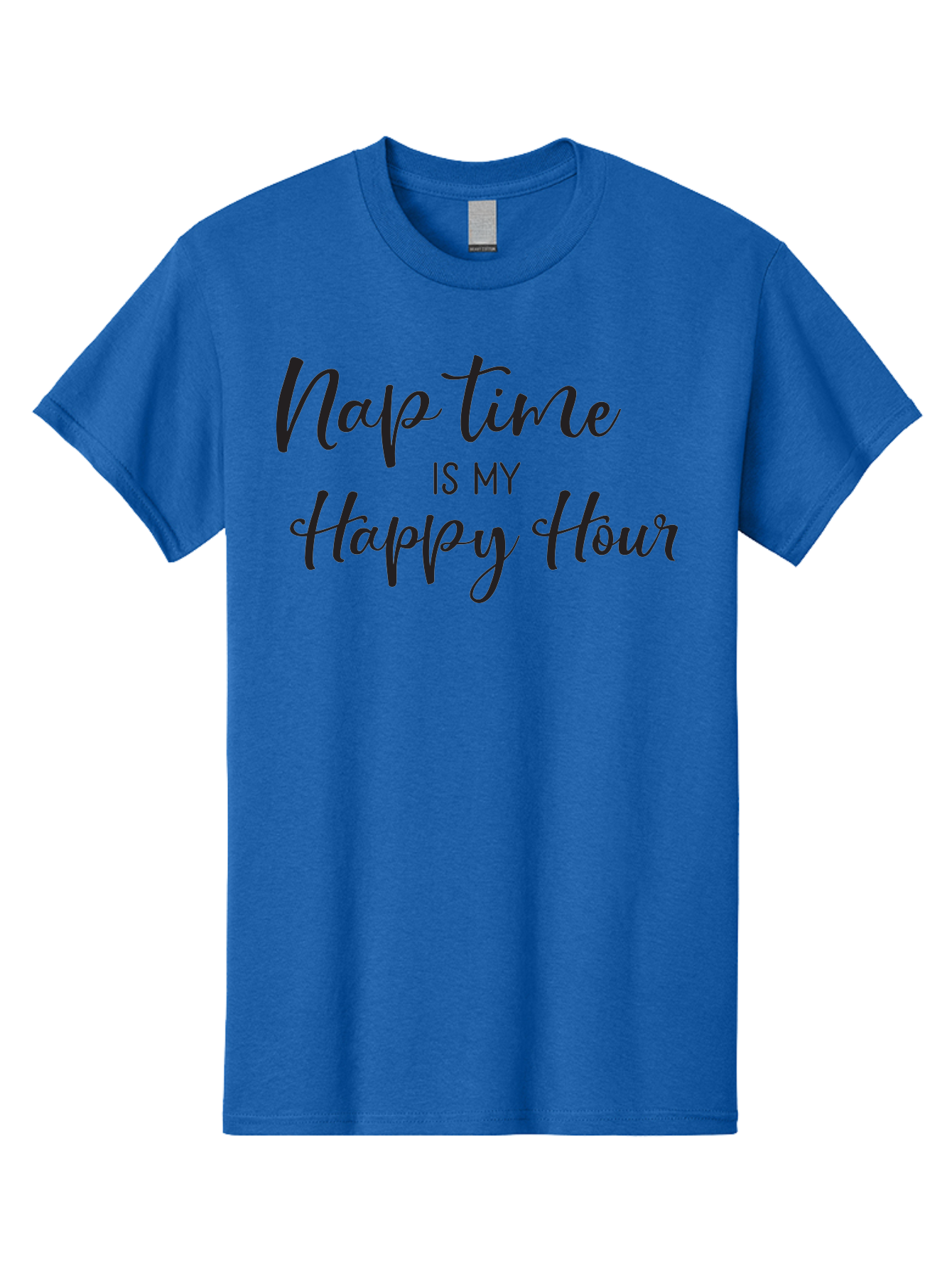 Nap-Time-Is-My-Happy-Hour Men'S Graphic Tee, 100% Cotton, Comfortable Casual Summer Wear, Machine Washable, Nap Time, Happy Hour, Relaxation, Sleep, Calmness, Self Care, Me Time, Peaceful Moments, Stress Relief Aad050