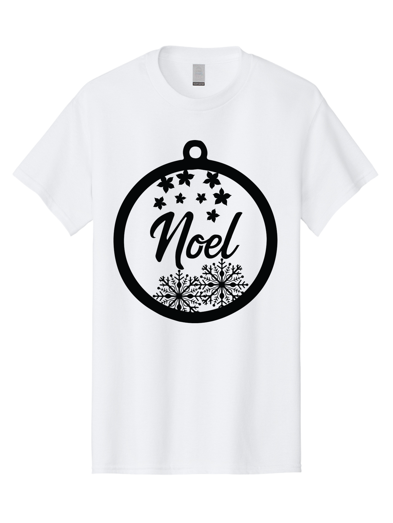 Noel Men'S Graphic Tee, 100% Cotton, Comfortable Casual Summer Wear, Machine Washable, Christmas Ornament, Festive Decoration, Holiday Decor, Noel Sign, Snowflakes, Stars, Merry Christmas, Winter Wonderland, Seasonal Greetings Aad057