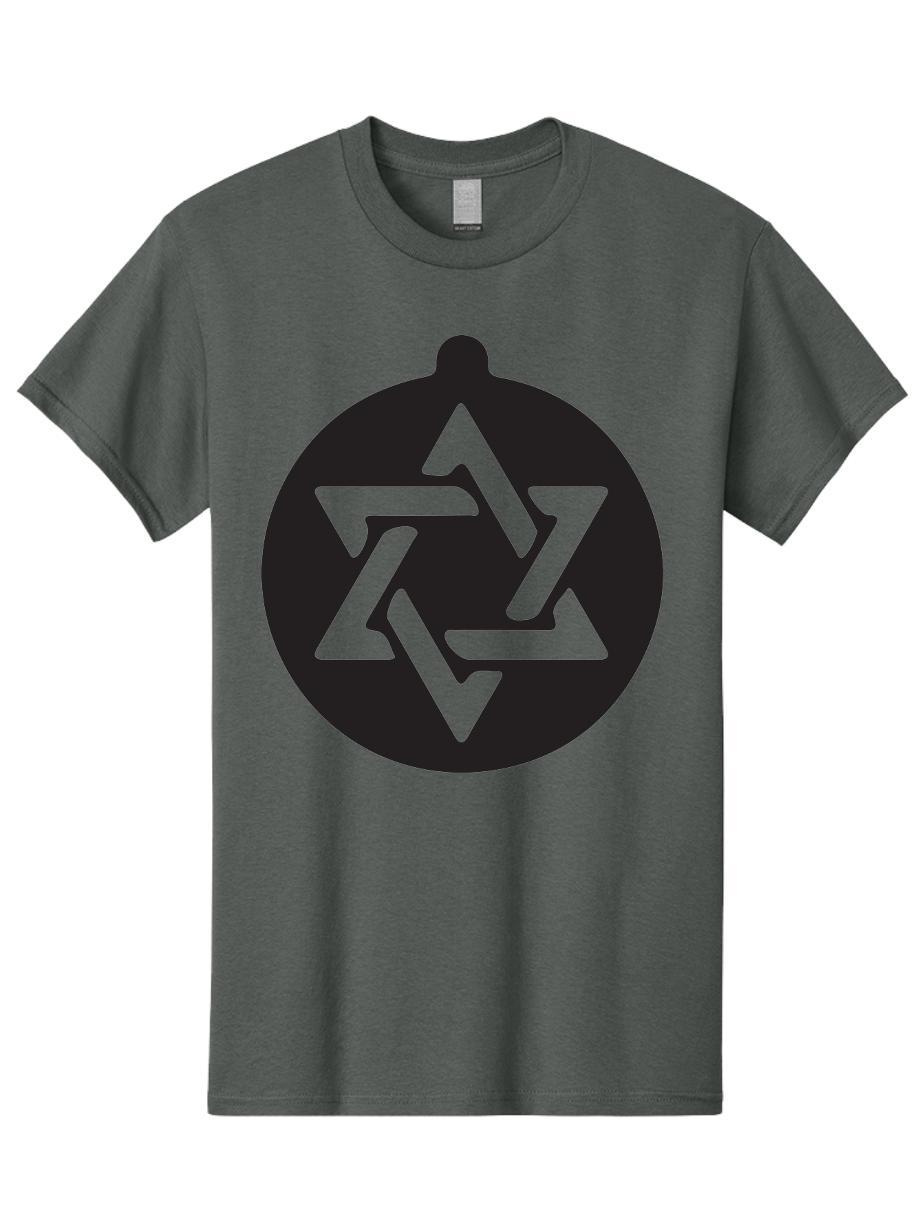 Om Men'S Graphic Tee, 100% Cotton, Comfortable Casual Summer Wear, Machine Washable, Star Of David Symbol, Jewish Heritage, Six-Pointed Star, Geometric Shape, Cultural Icon, Religious Emblem, Abstract Design Aad069