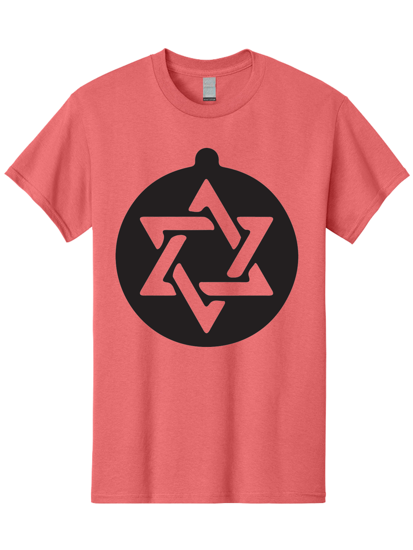Om Men'S Graphic Tee, 100% Cotton, Comfortable Casual Summer Wear, Machine Washable, Star Of David Symbol, Jewish Heritage, Six-Pointed Star, Geometric Shape, Cultural Icon, Religious Emblem, Abstract Design Aad069