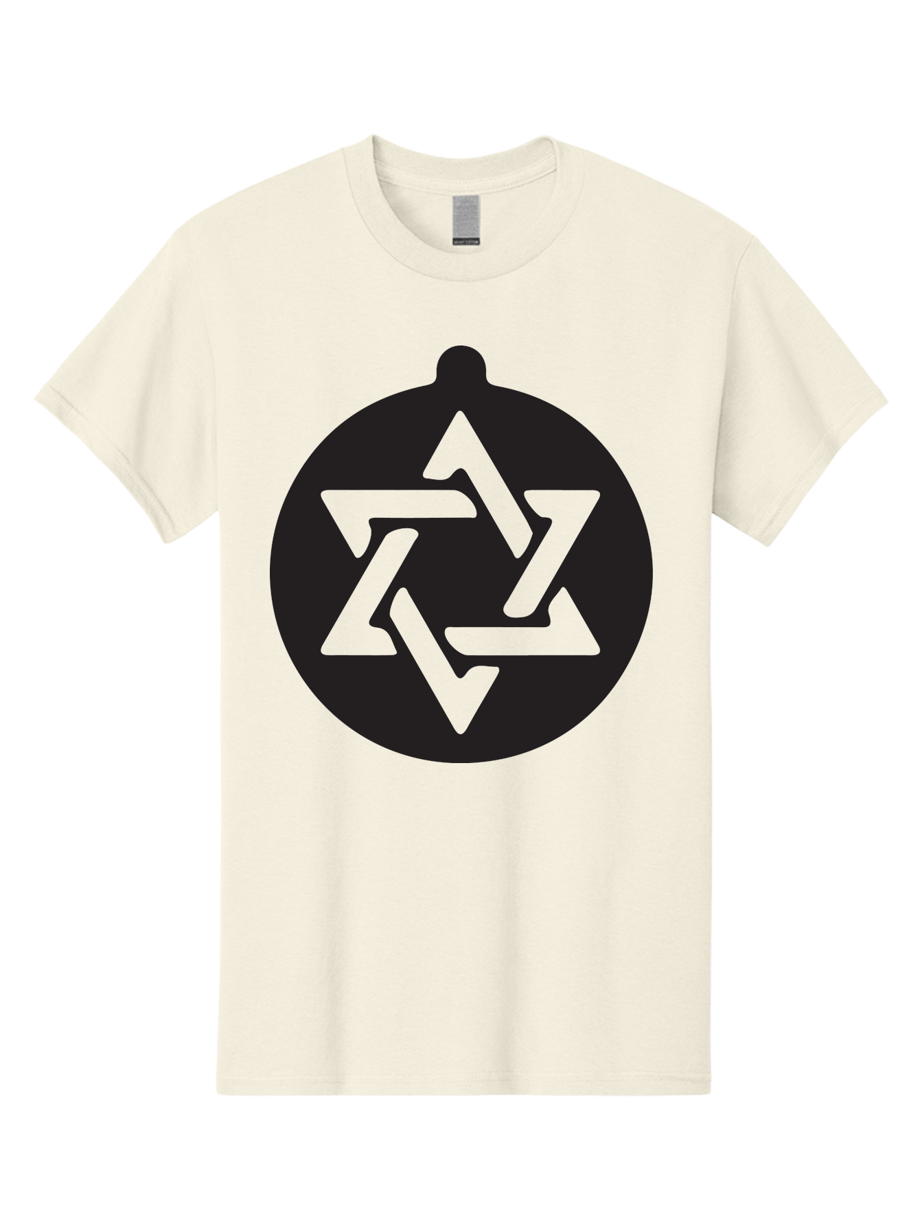 Om Men'S Graphic Tee, 100% Cotton, Comfortable Casual Summer Wear, Machine Washable, Star Of David Symbol, Jewish Heritage, Six-Pointed Star, Geometric Shape, Cultural Icon, Religious Emblem, Abstract Design Aad069