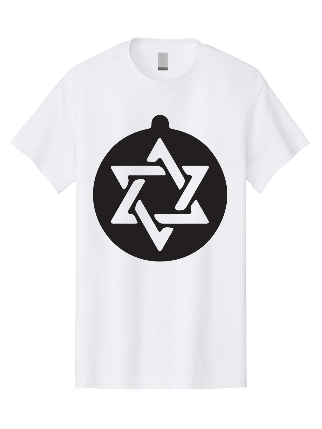 Om Men'S Graphic Tee, 100% Cotton, Comfortable Casual Summer Wear, Machine Washable, Star Of David Symbol, Jewish Heritage, Six-Pointed Star, Geometric Shape, Cultural Icon, Religious Emblem, Abstract Design Aad069